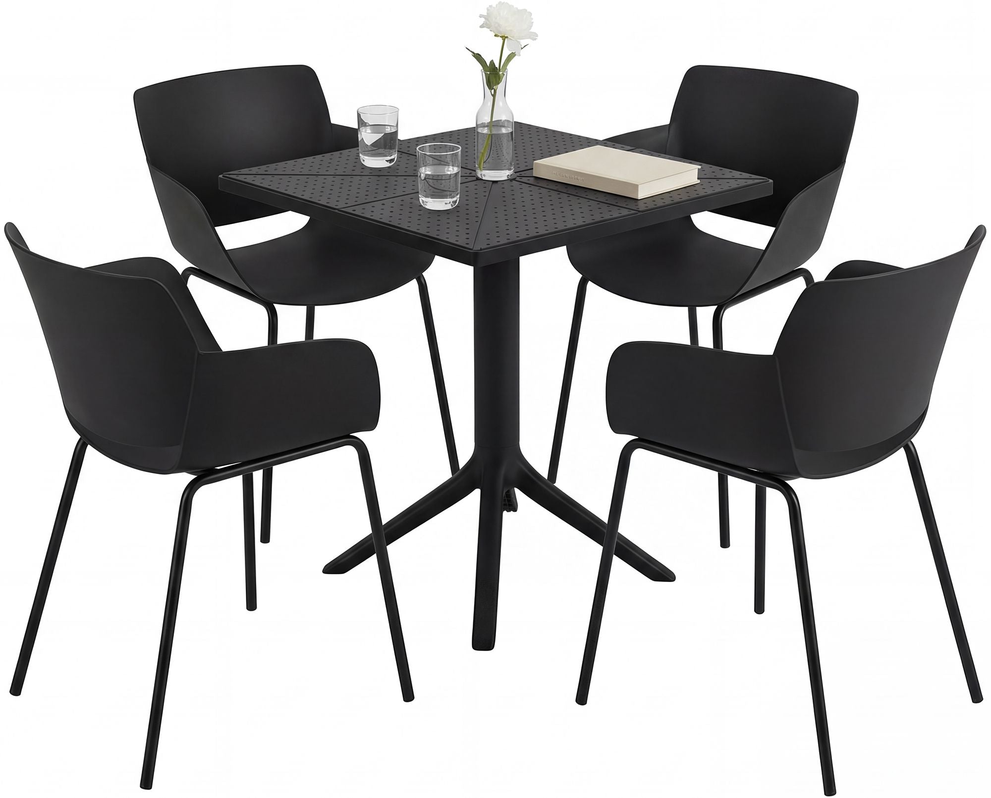 Gartenmöbel-Set Norva mit 4 Stühlen