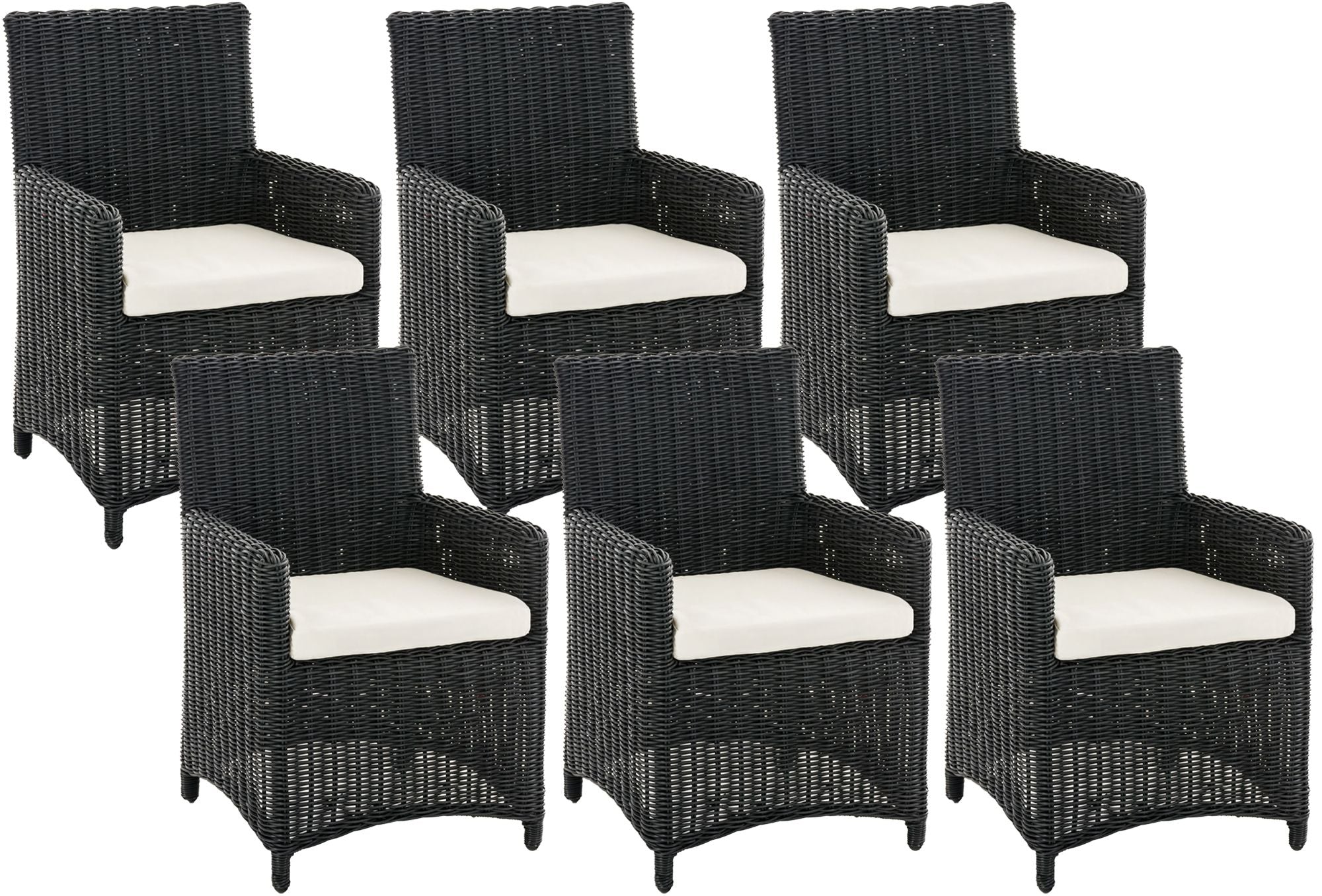 Set of 6 Garden Chairs Fontana 5mm