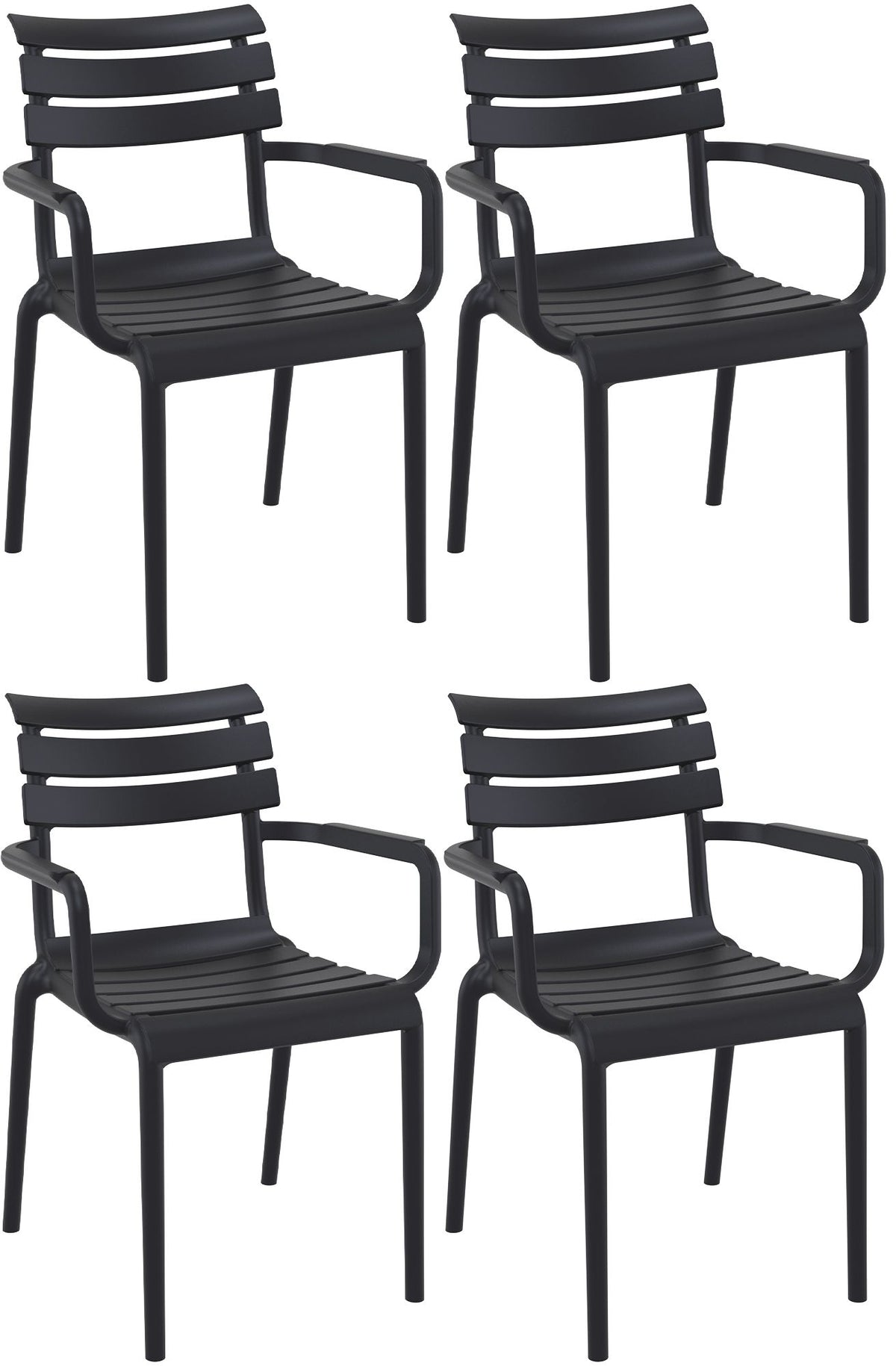Set of 4 Paris garden chairs