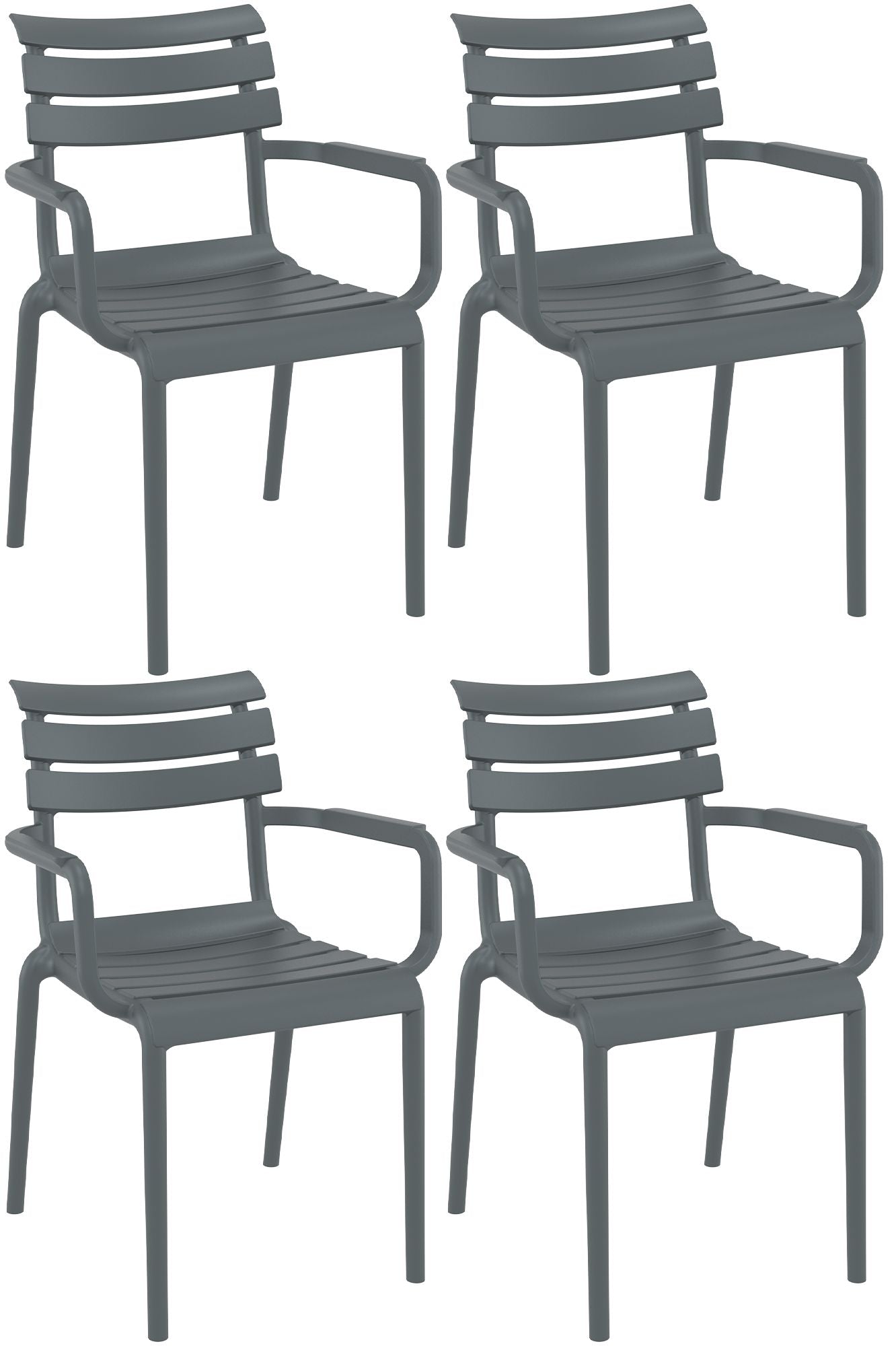 Set of 4 Paris garden chairs