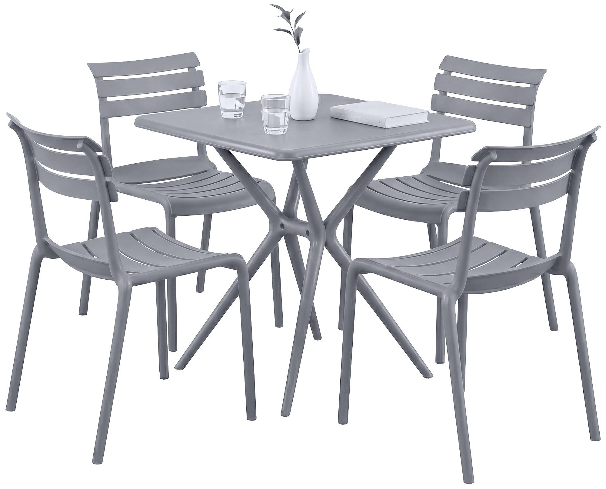 Gartenmöbel-Set Vela mit 4 Stühlen