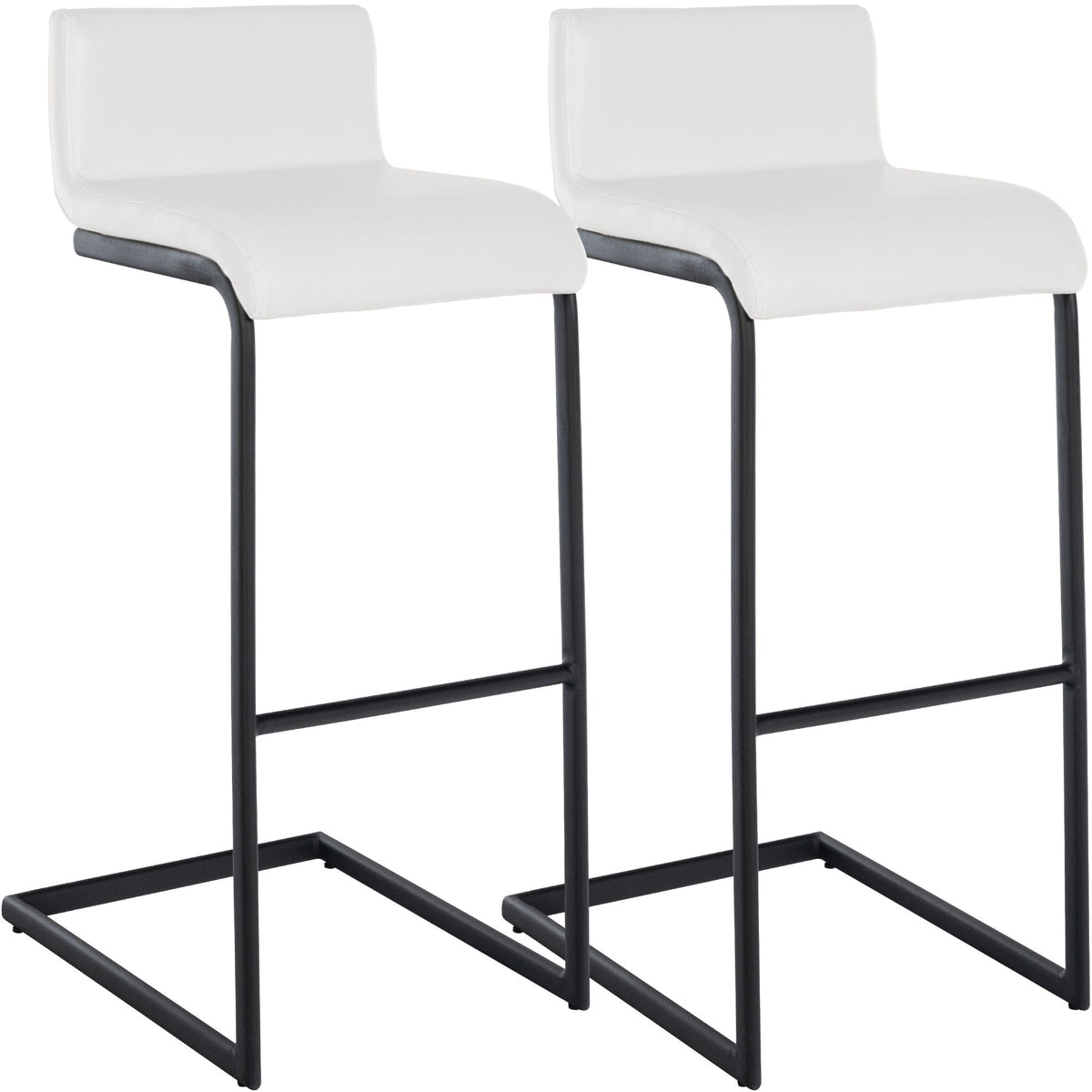 2er Set Barhocker Newport schwarzes Metallgestell