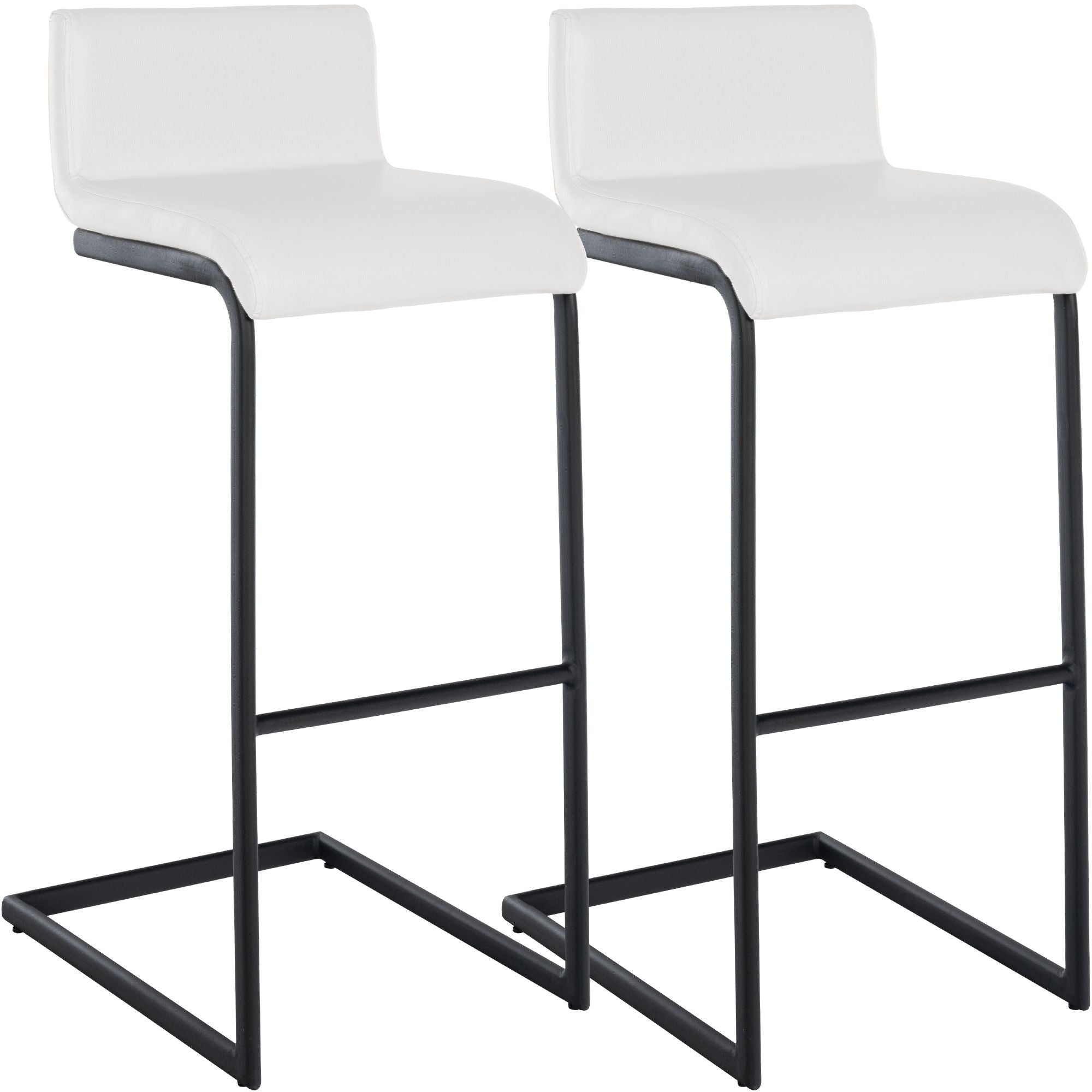 2er Set Barhocker Newport schwarzes Metallgestell