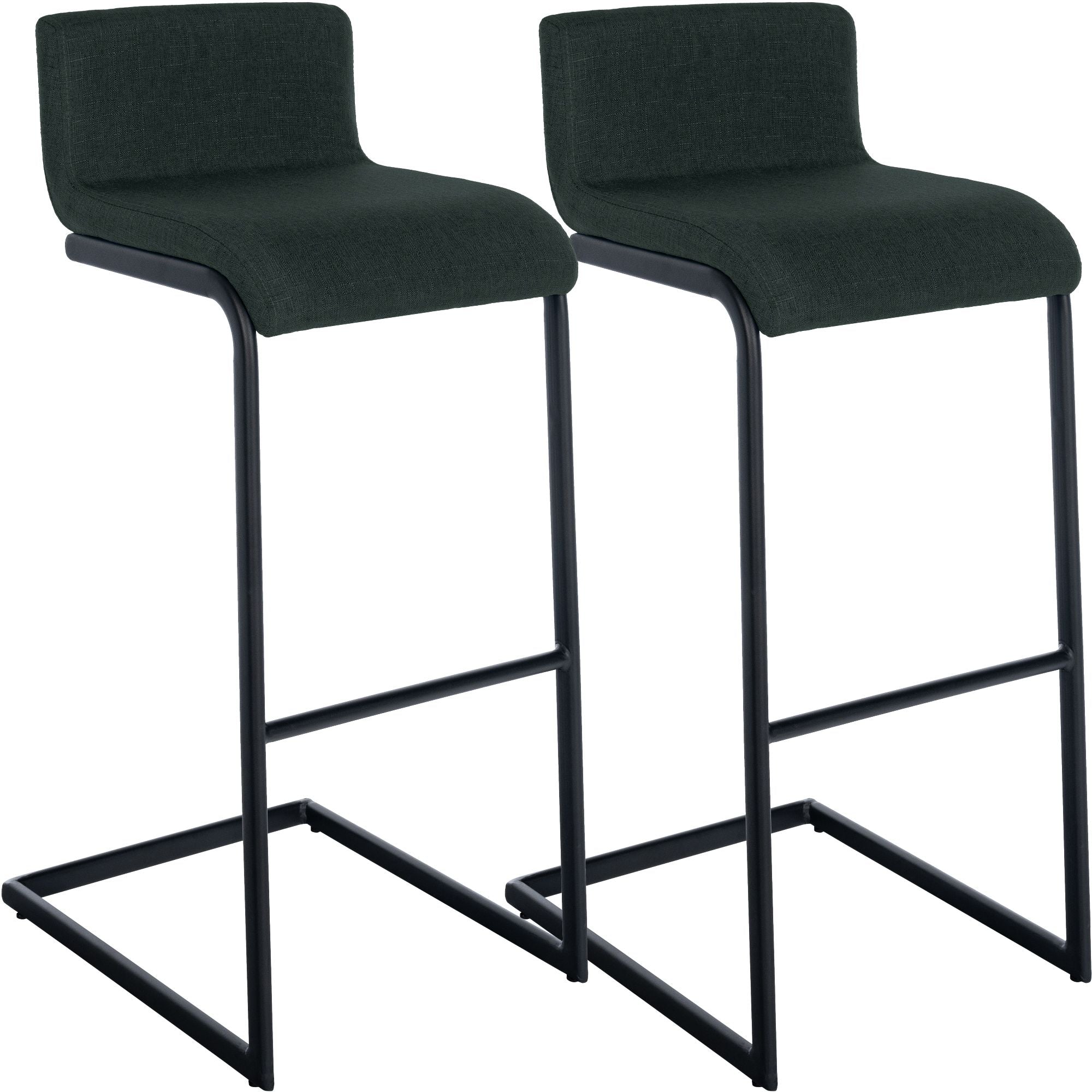 2er Set Barhocker Newport schwarzes Metallgestell