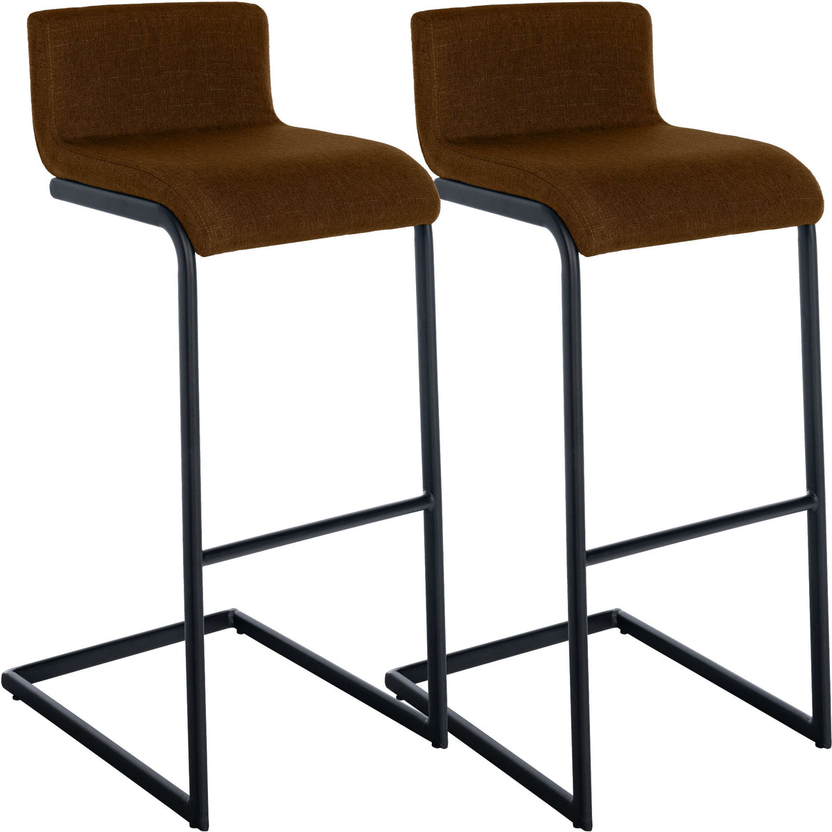 Set van 2 Newport barkrukken met zwart metalen frame
