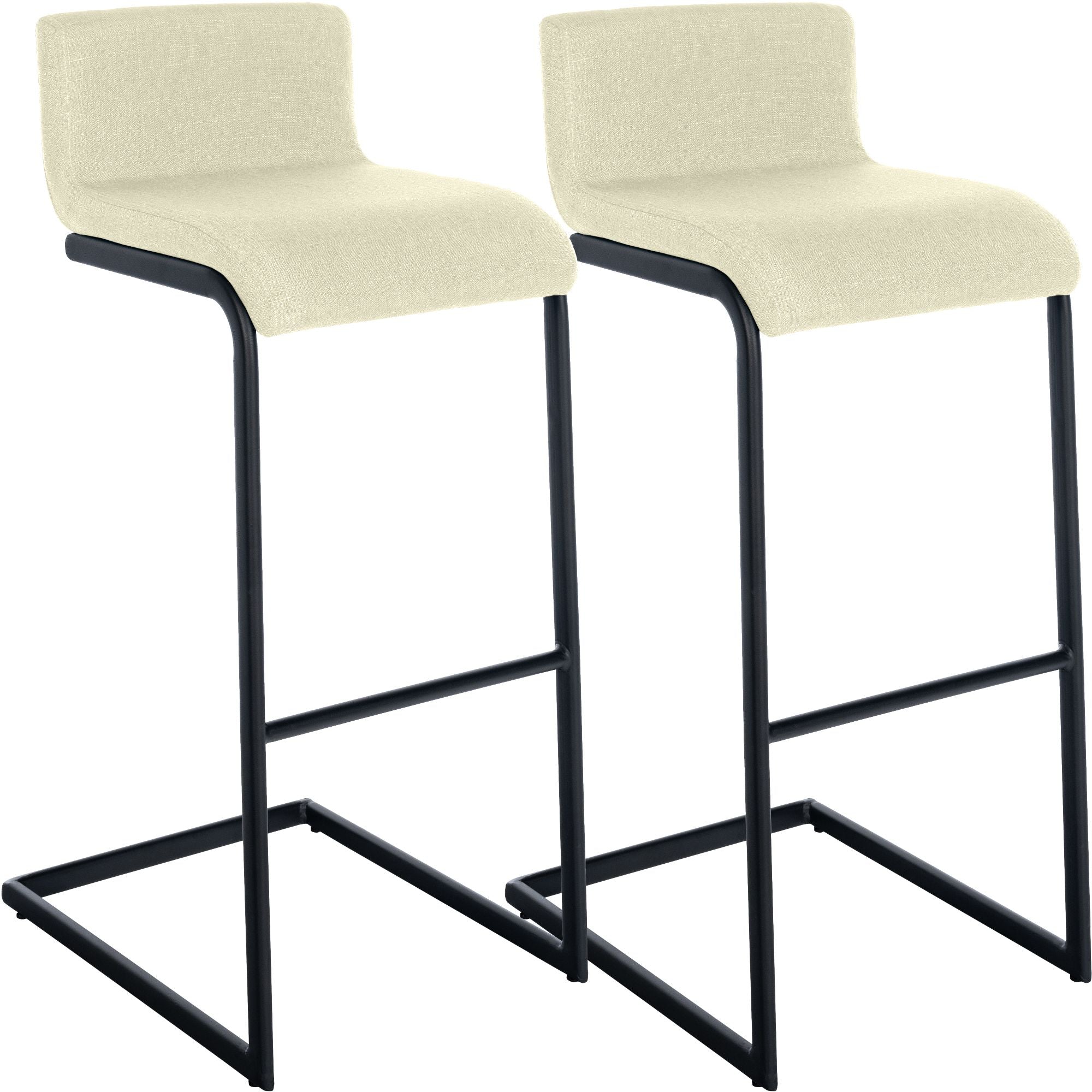 2er Set Barhocker Newport schwarzes Metallgestell