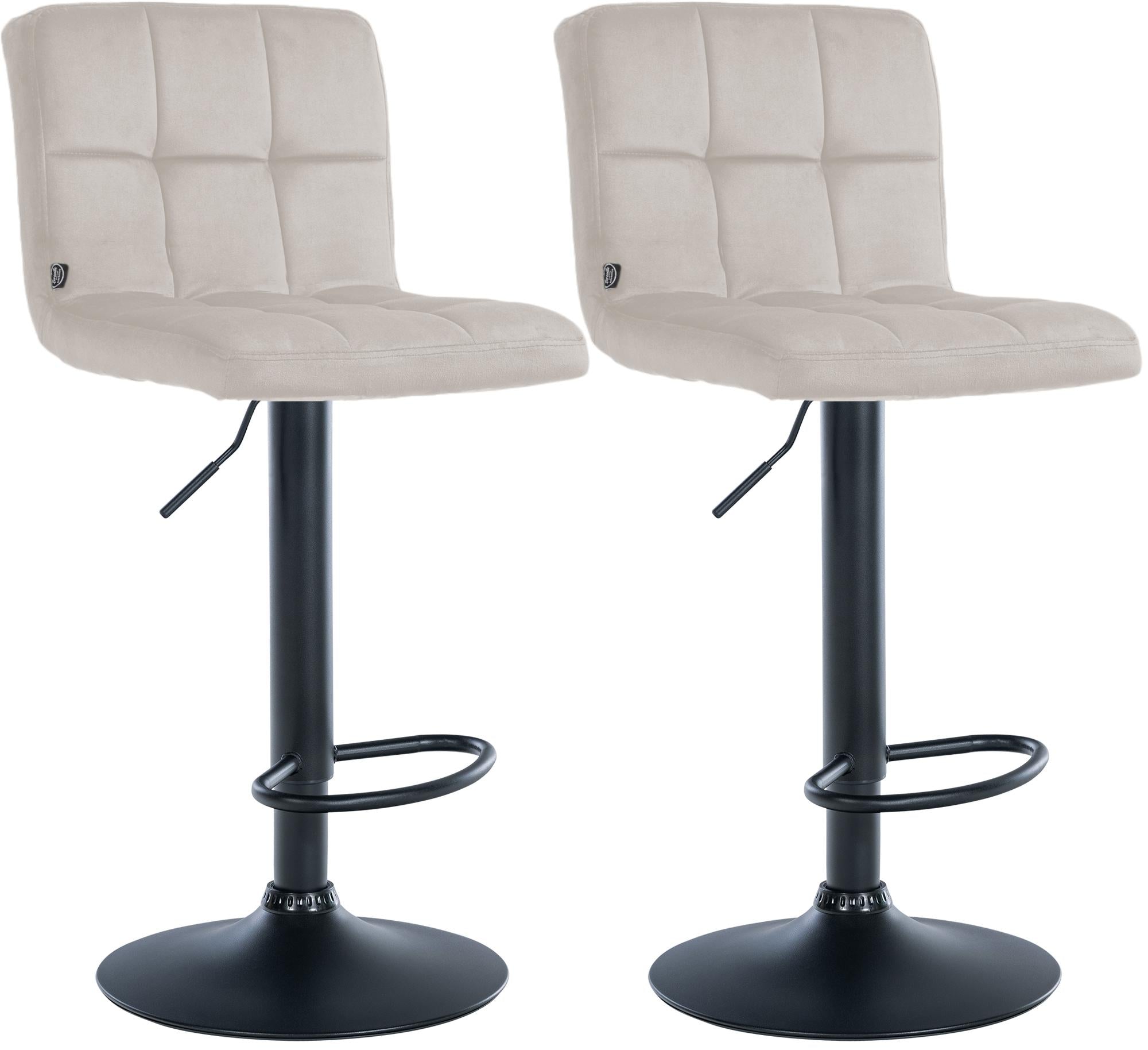 Set of 2 bar stools Peru velvet