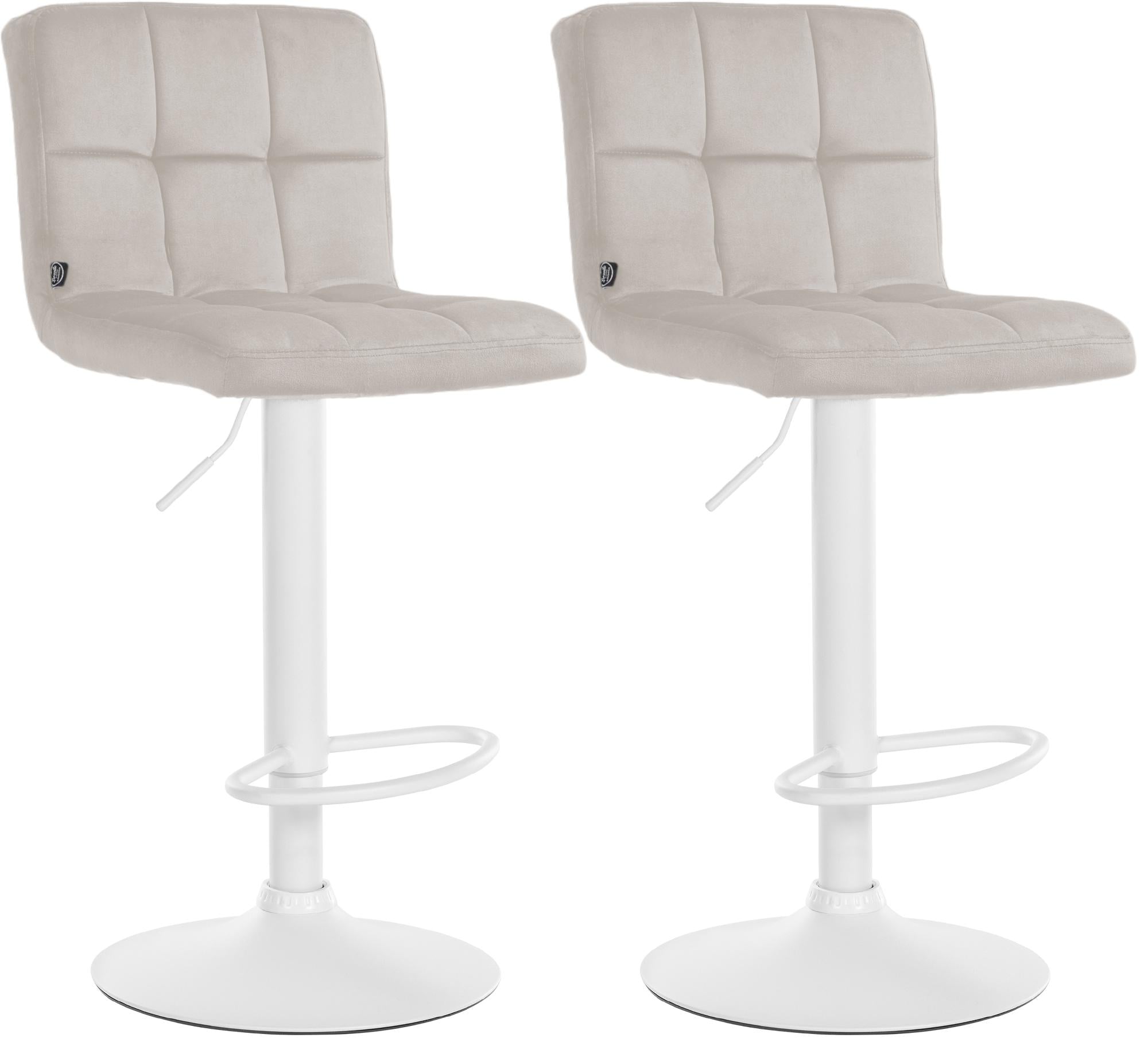 Set of 2 bar stools Peru velvet