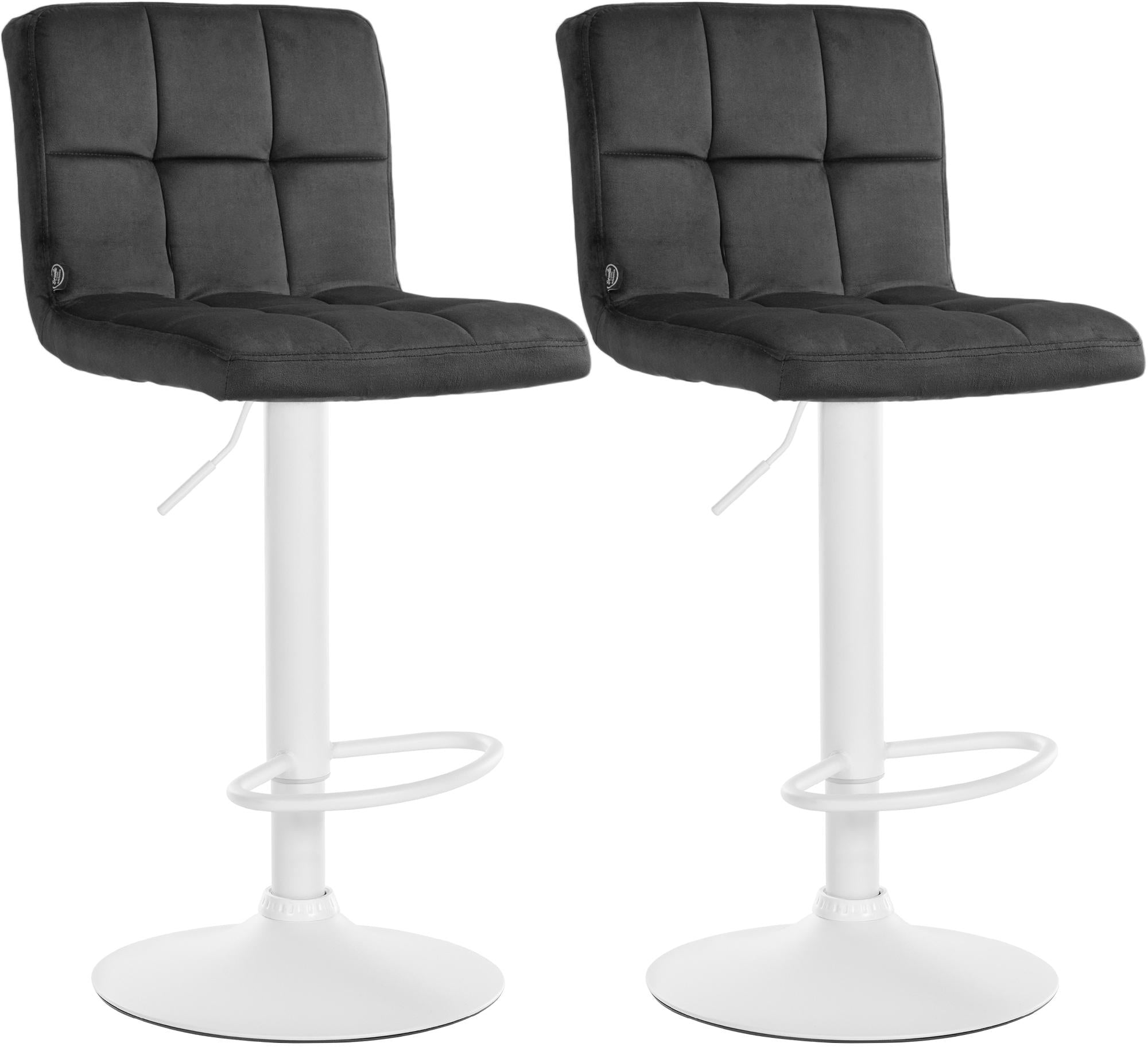 Set of 2 bar stools Peru velvet