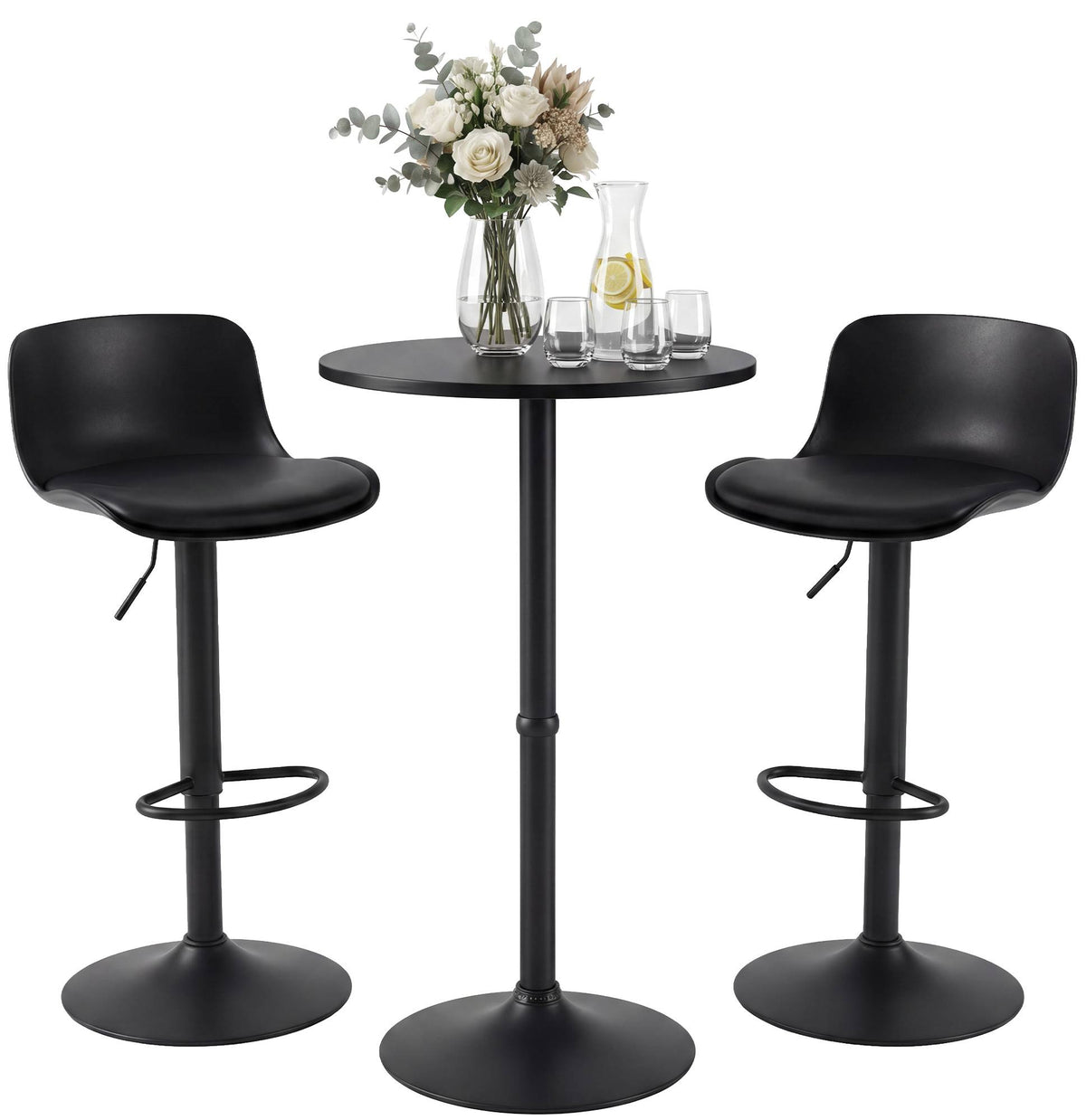 2er Bartisch Set Velor Kunstleder