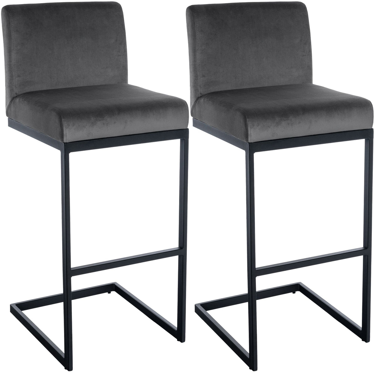 2er Set Barhocker Hopewell Samt