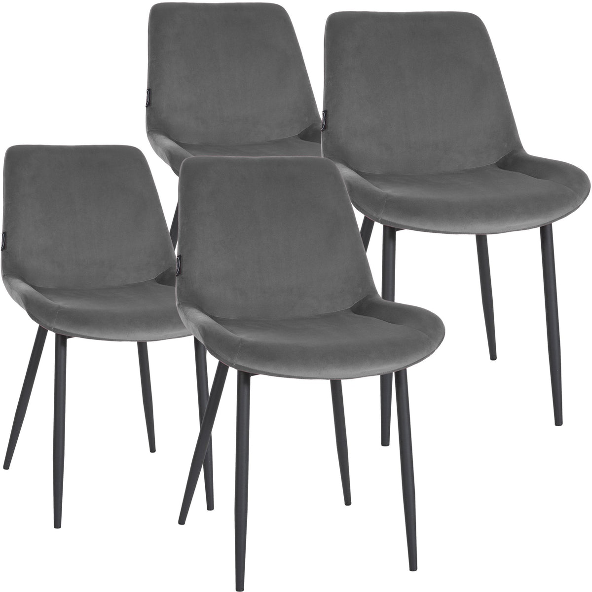 4er Set Esszimmerstühle Victoria Samt