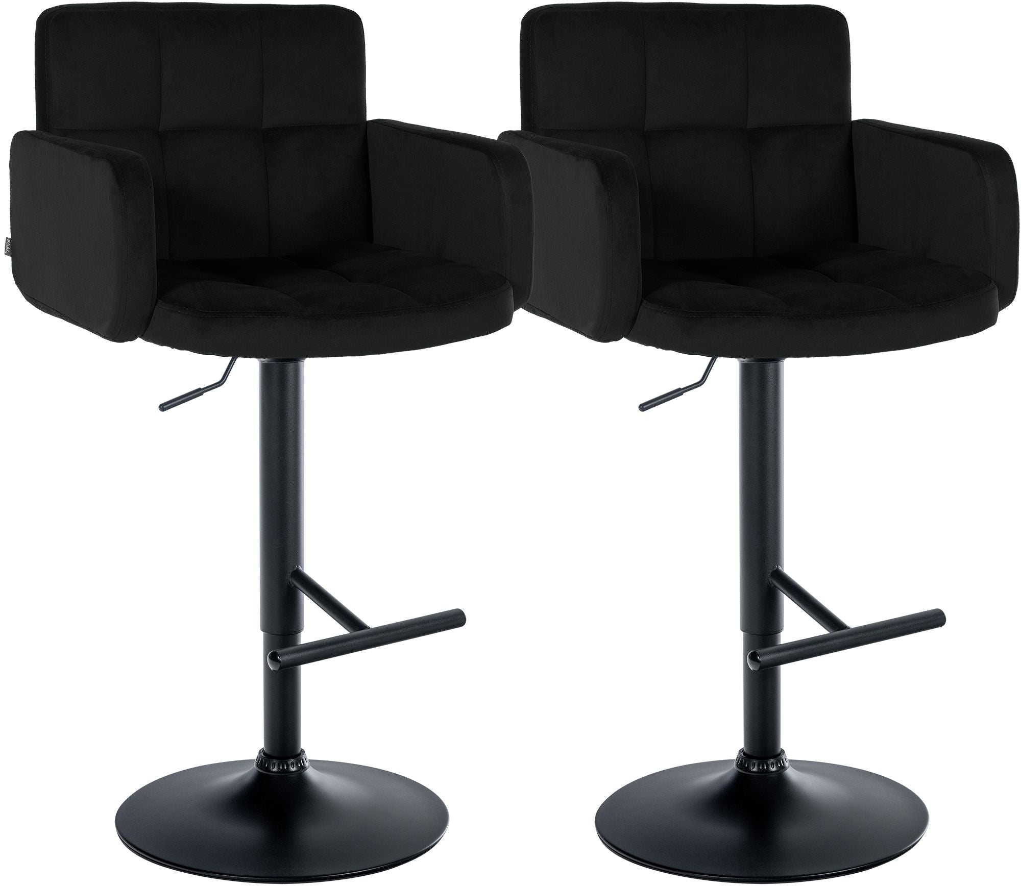 2er Set Barhocker Los Angeles Samt