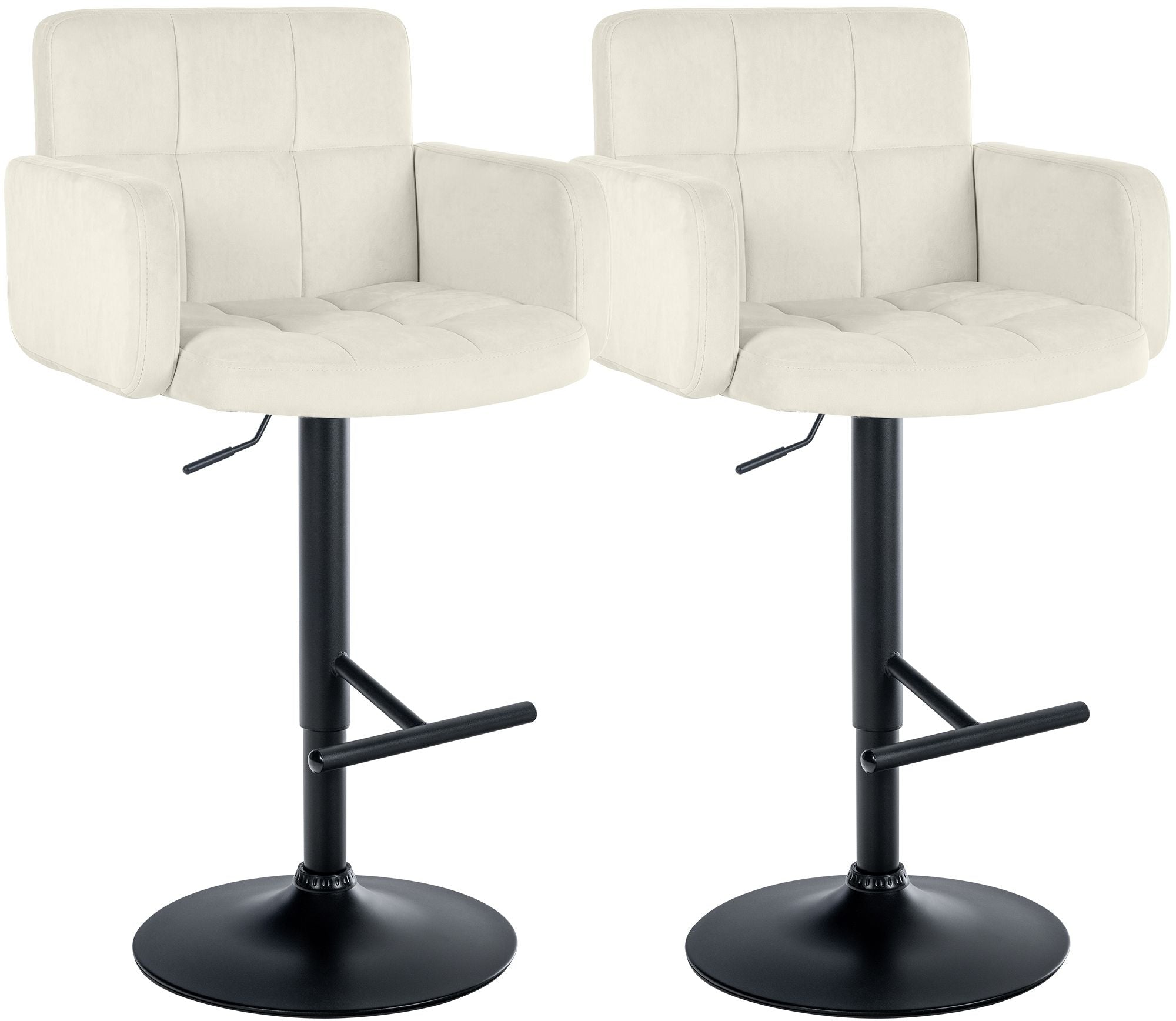 2er Set Barhocker Los Angeles Samt