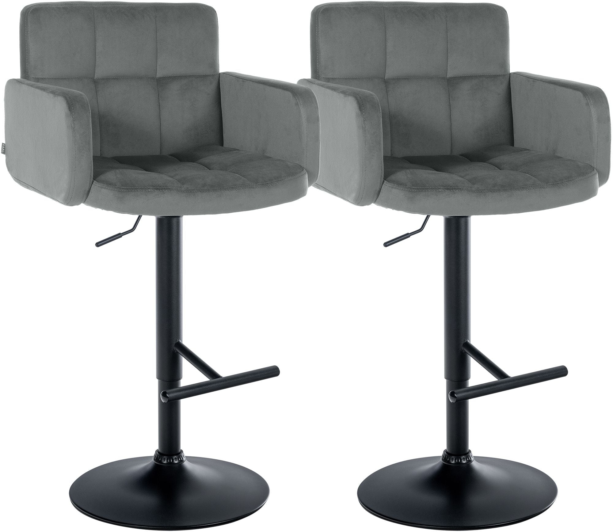 2er Set Barhocker Los Angeles Samt