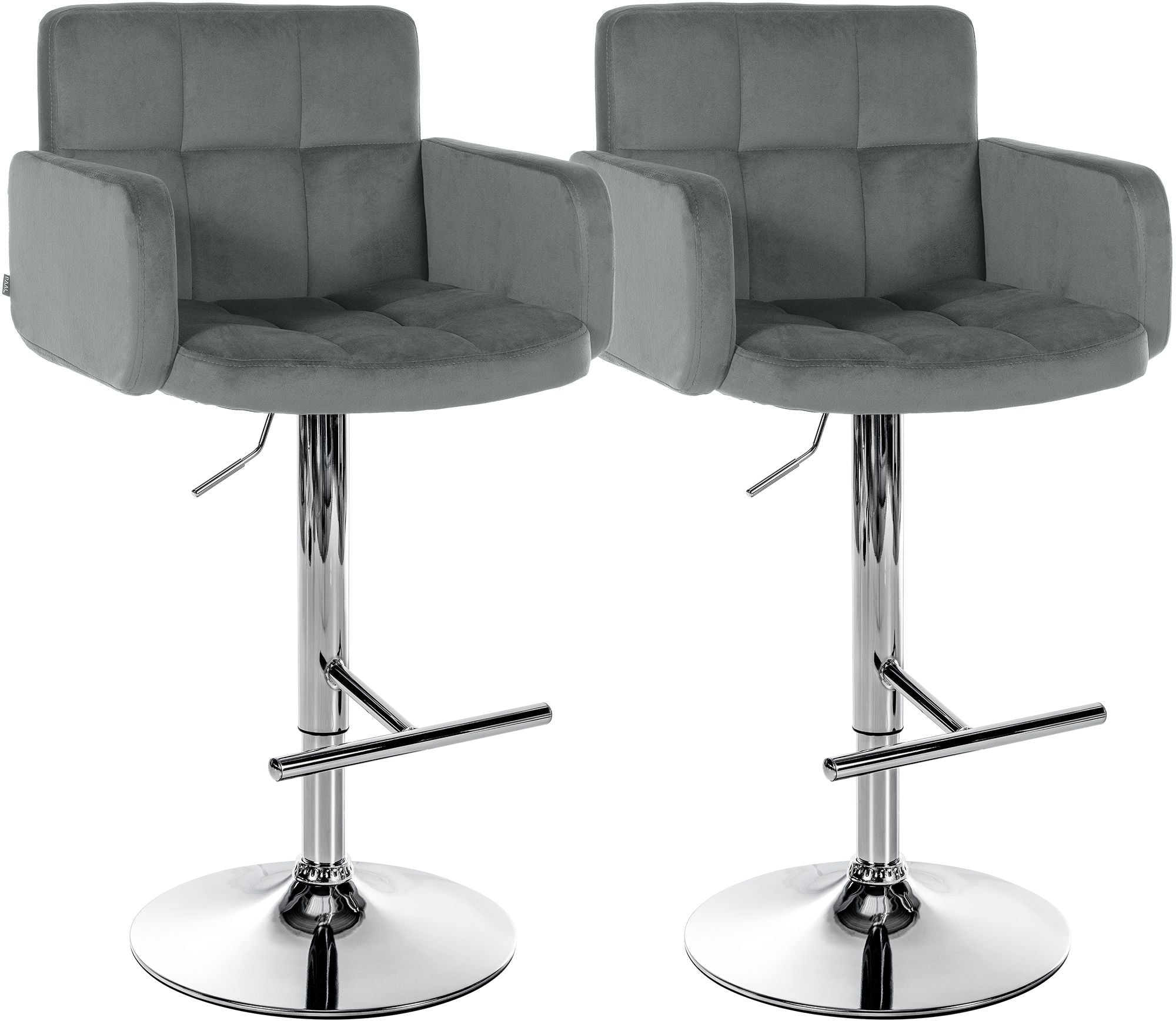2er Set Barhocker Los Angeles Samt