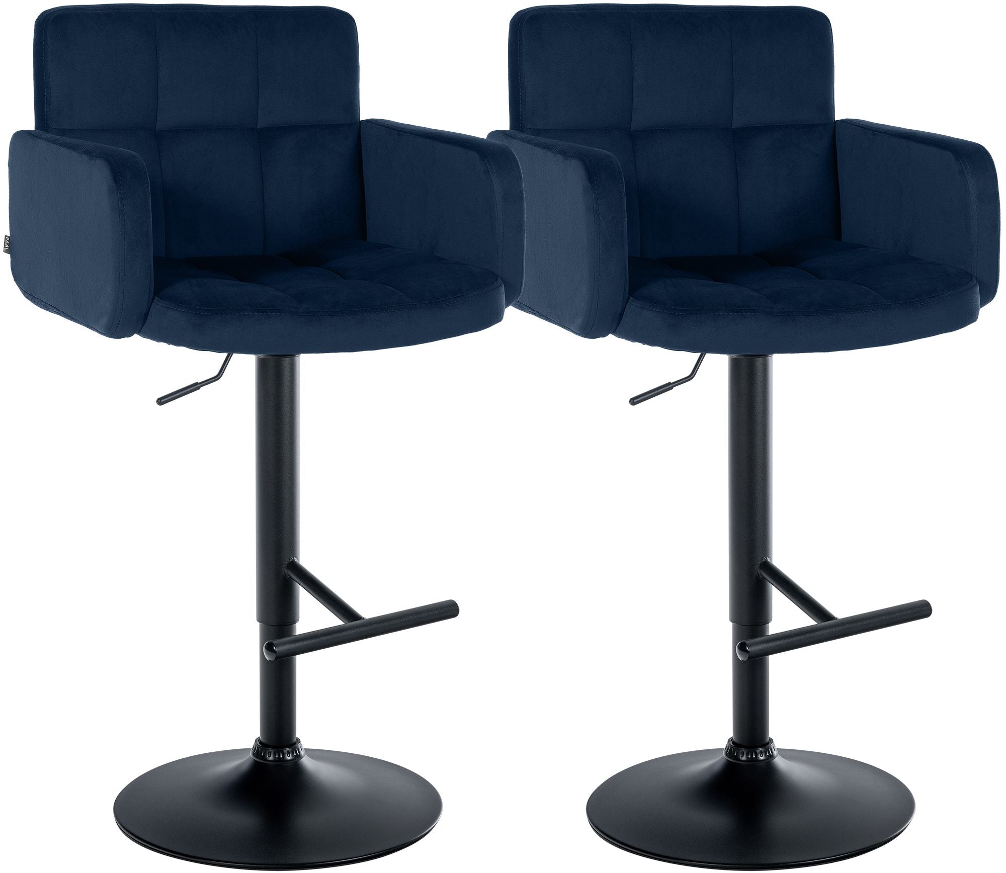 2er Set Barhocker Los Angeles Samt