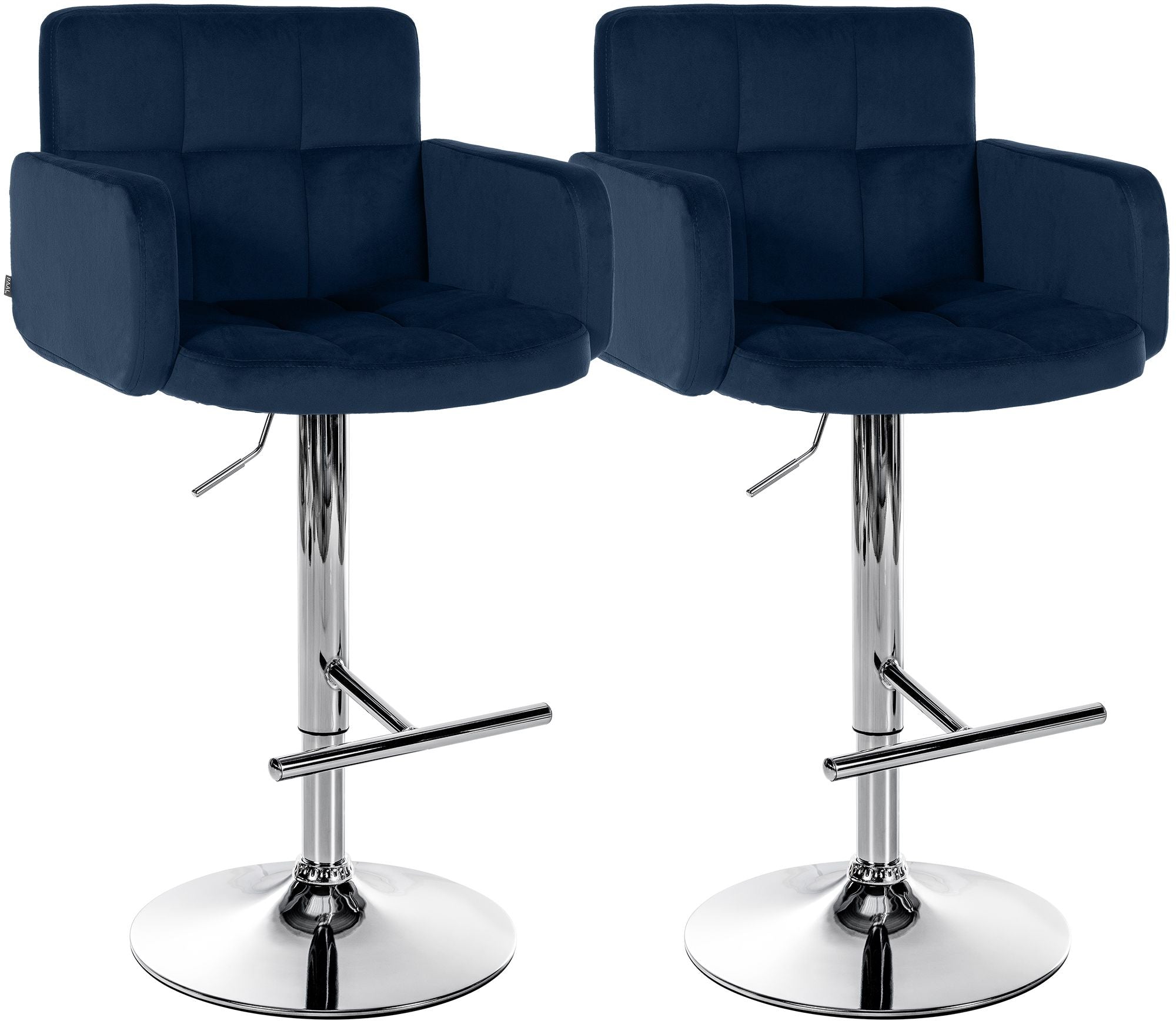 2er Set Barhocker Los Angeles Samt