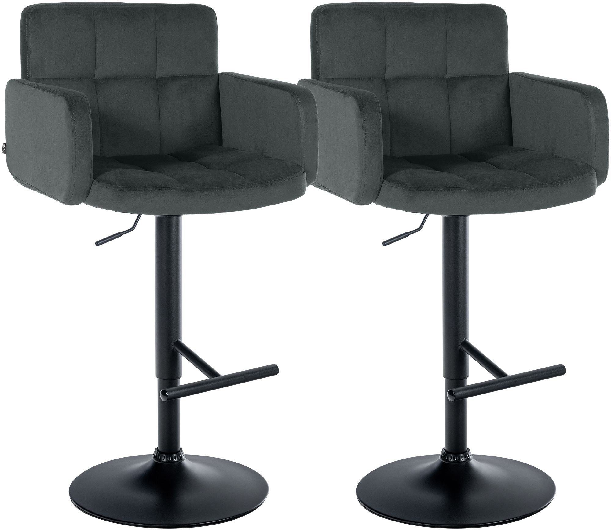 2er Set Barhocker Los Angeles Samt