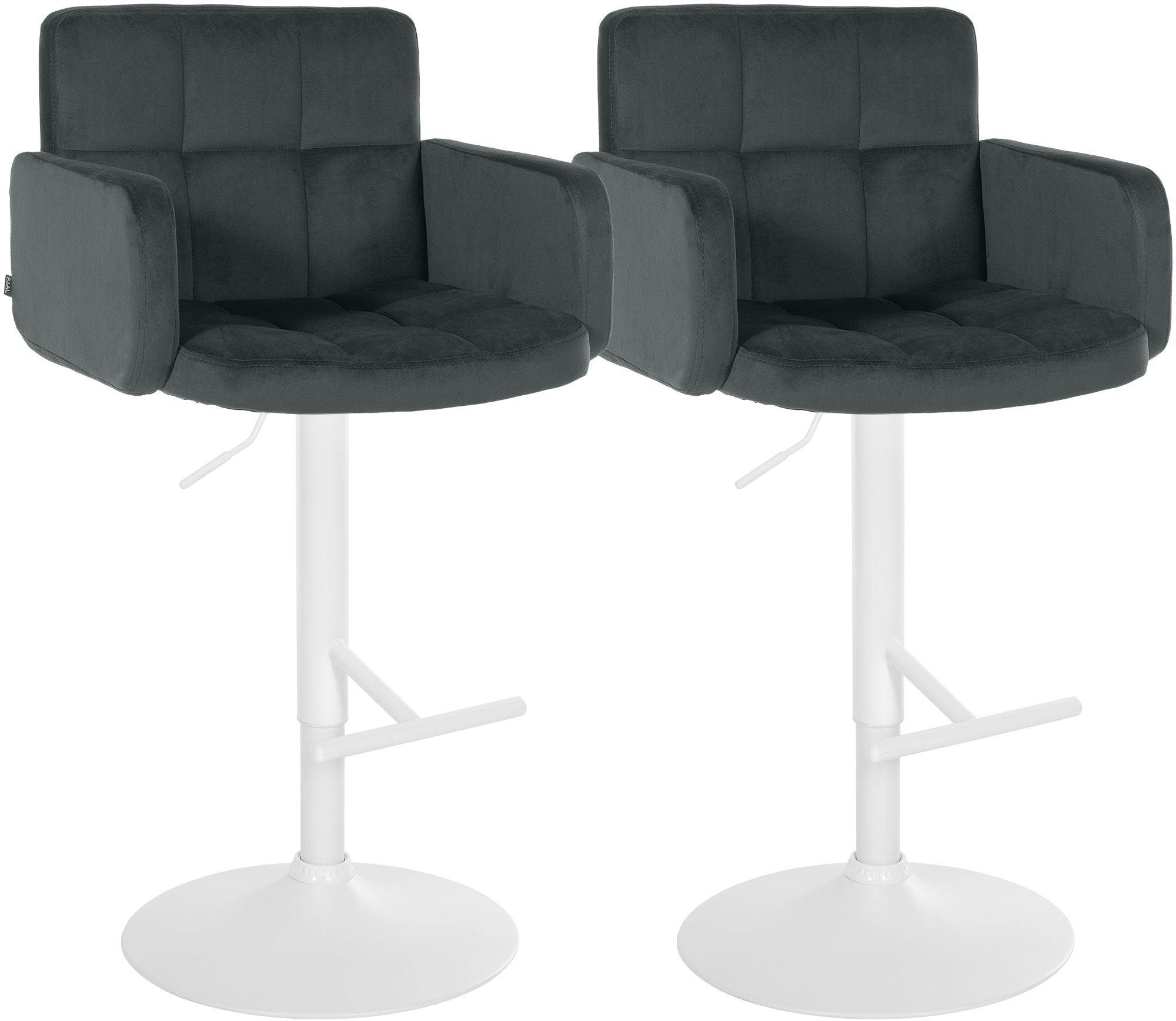 2er Set Barhocker Los Angeles Samt
