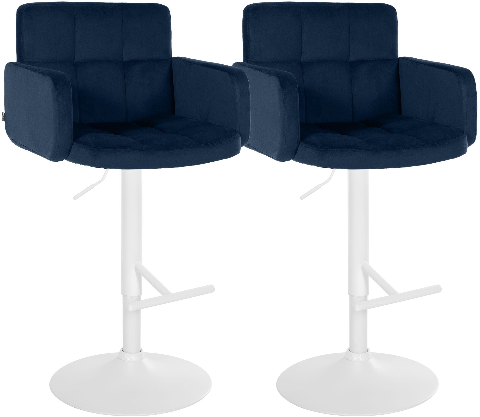 2er Set Barhocker Los Angeles Samt