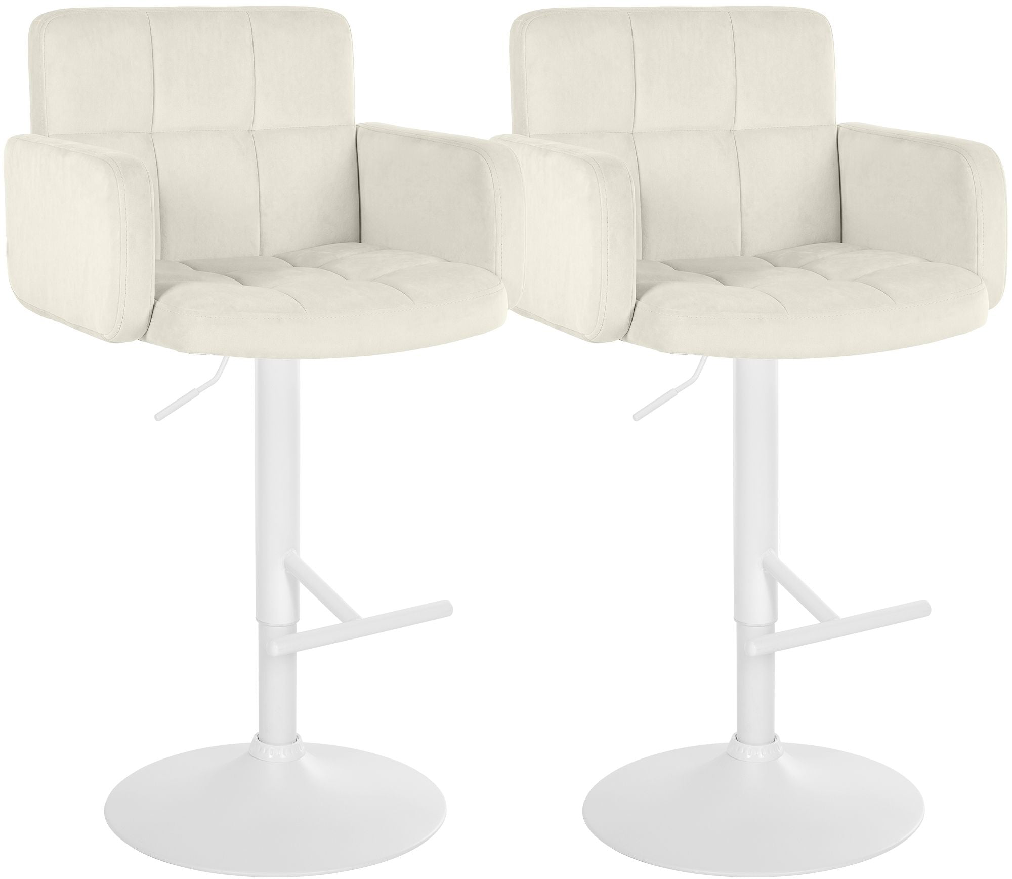 2er Set Barhocker Los Angeles Samt