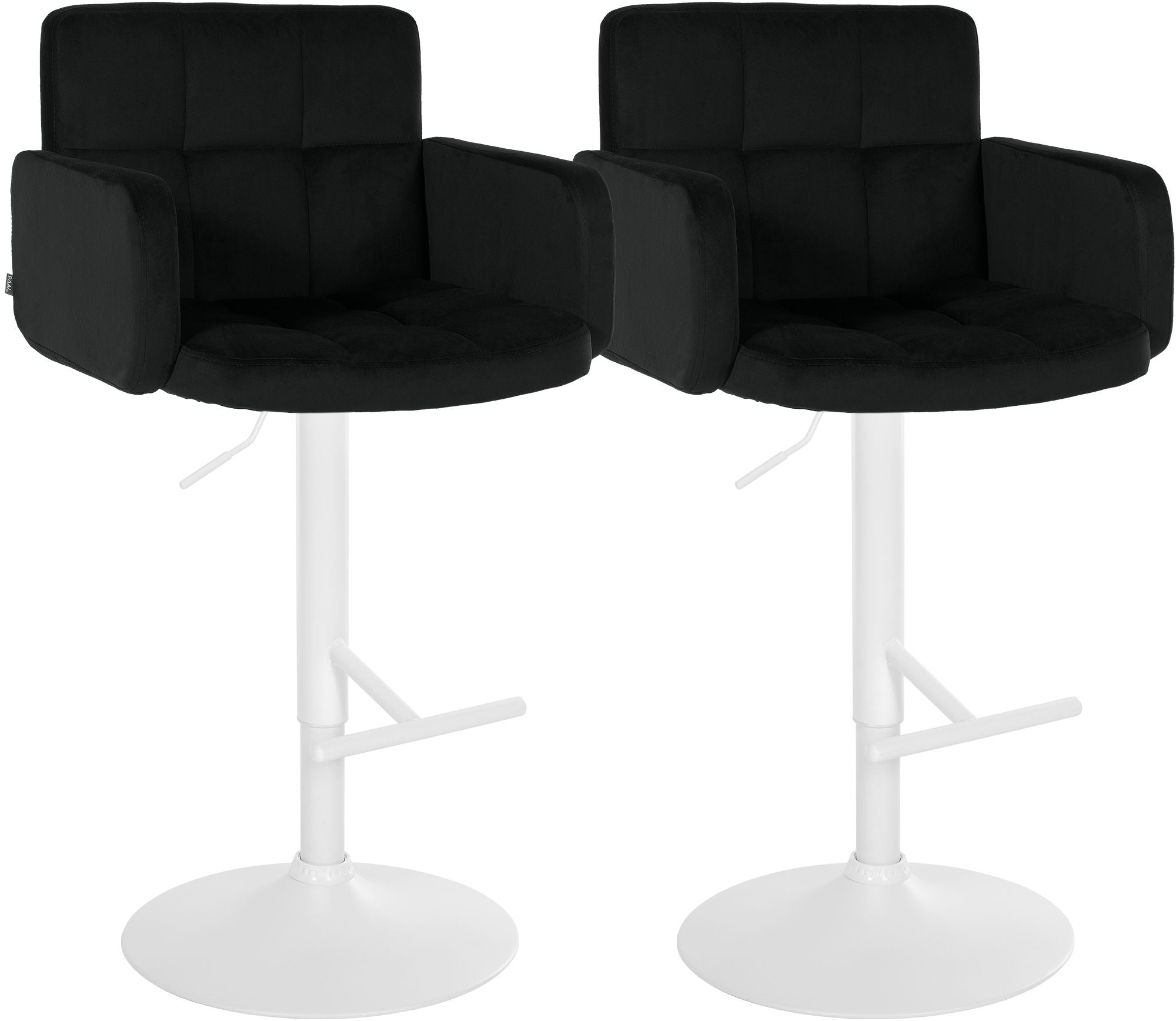 2er Set Barhocker Los Angeles Samt