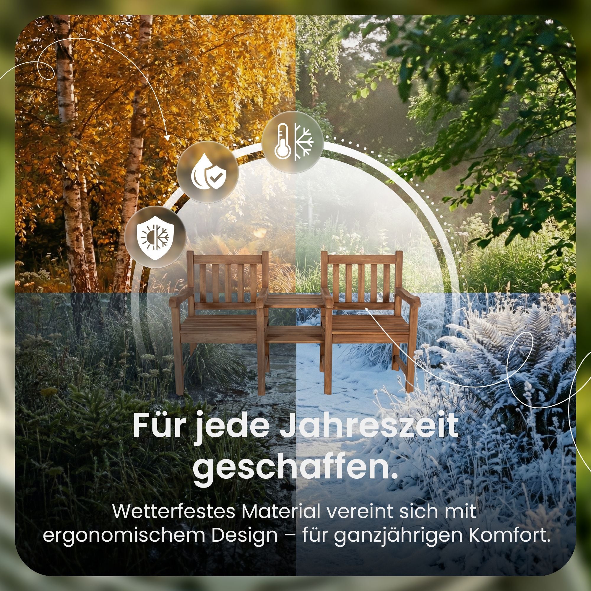 Teakbank Lior mit Tisch