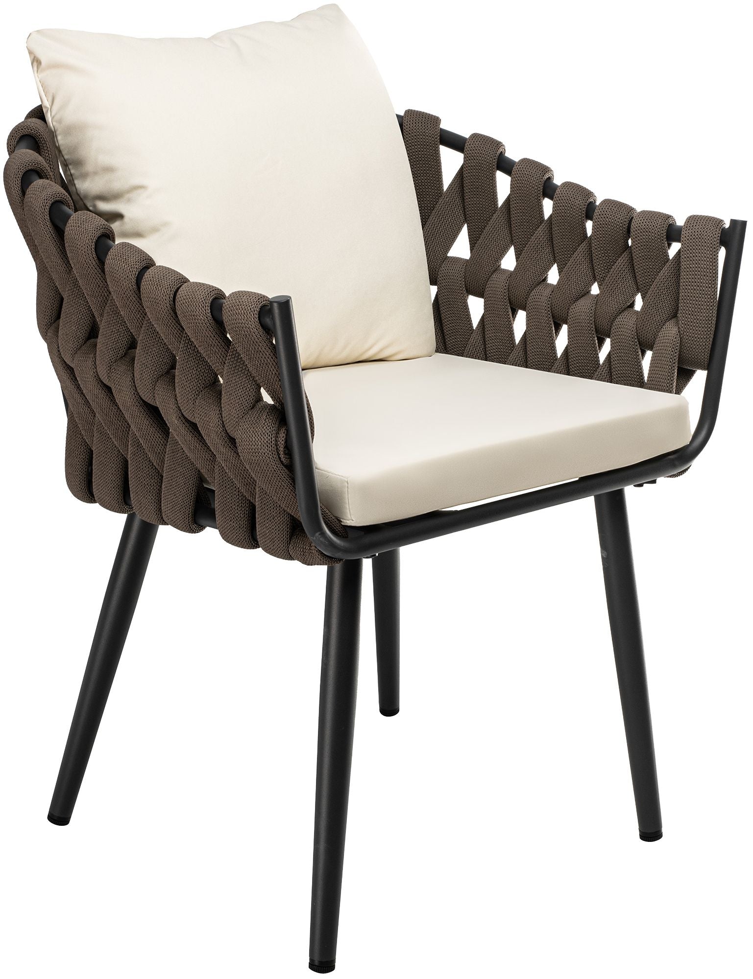 Gartensessel Naxos Taupe mit Sitzkissen