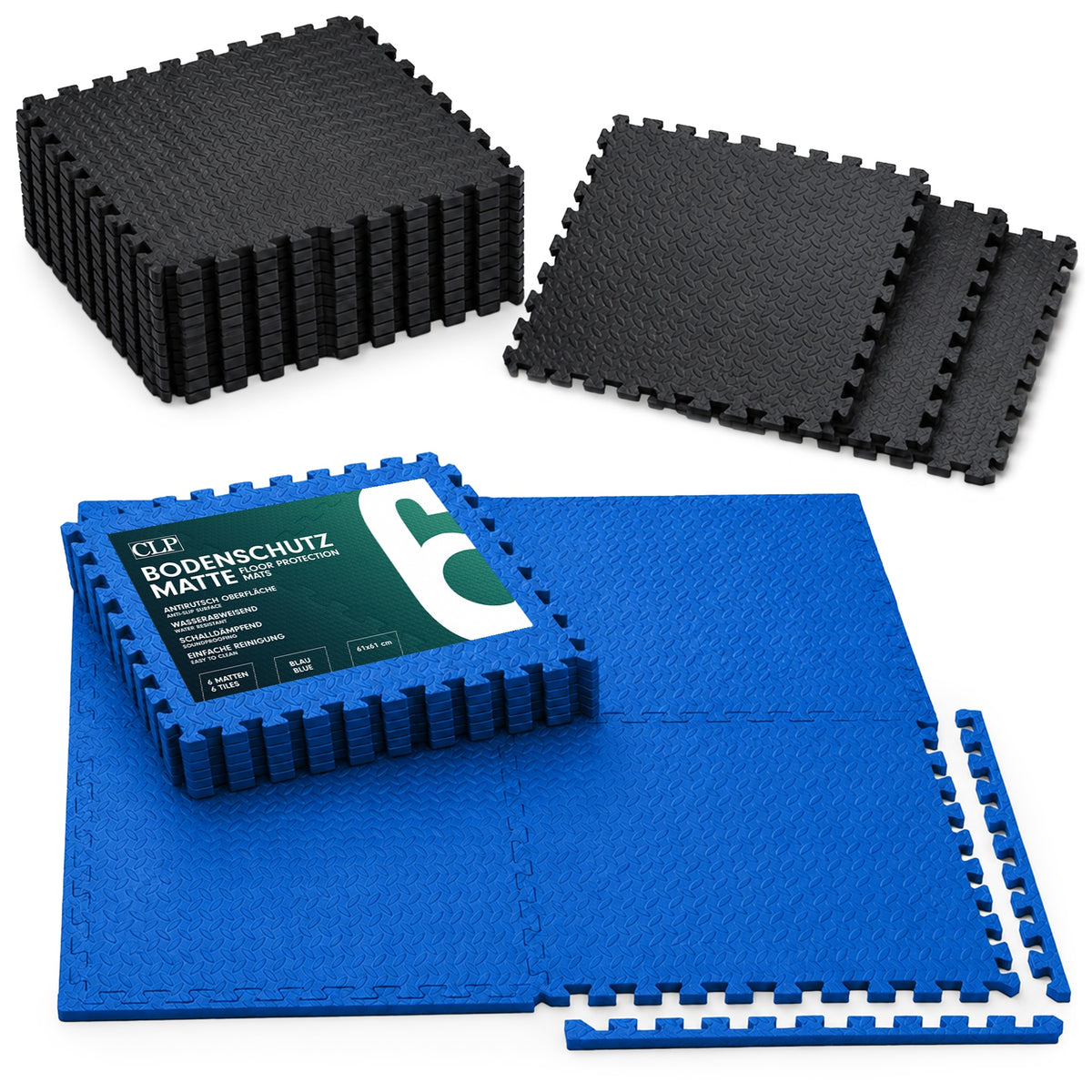 Bodenschutzmatte 61x61 cm 6er-Set