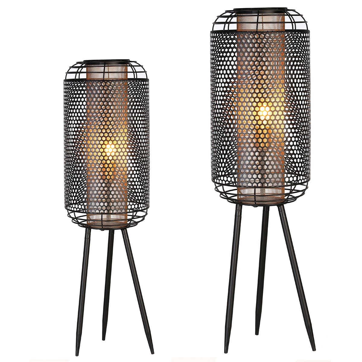 Stehleuchte Industrial  Wabenmuster, Metall, Höhe 93cm