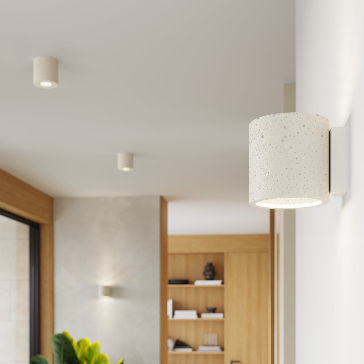 Wandleuchte ORBIS beton beige