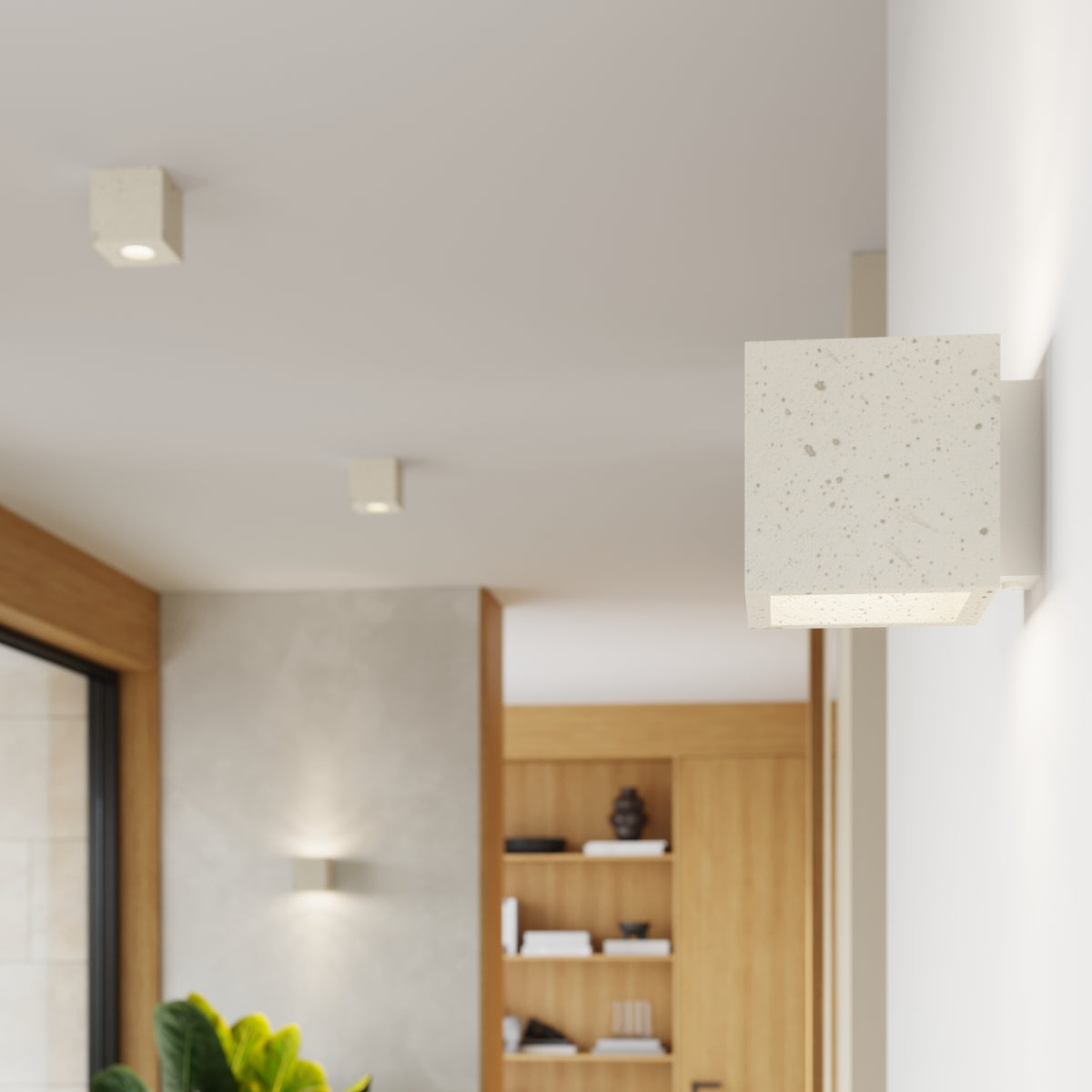 Wandleuchte QUAD beton beige