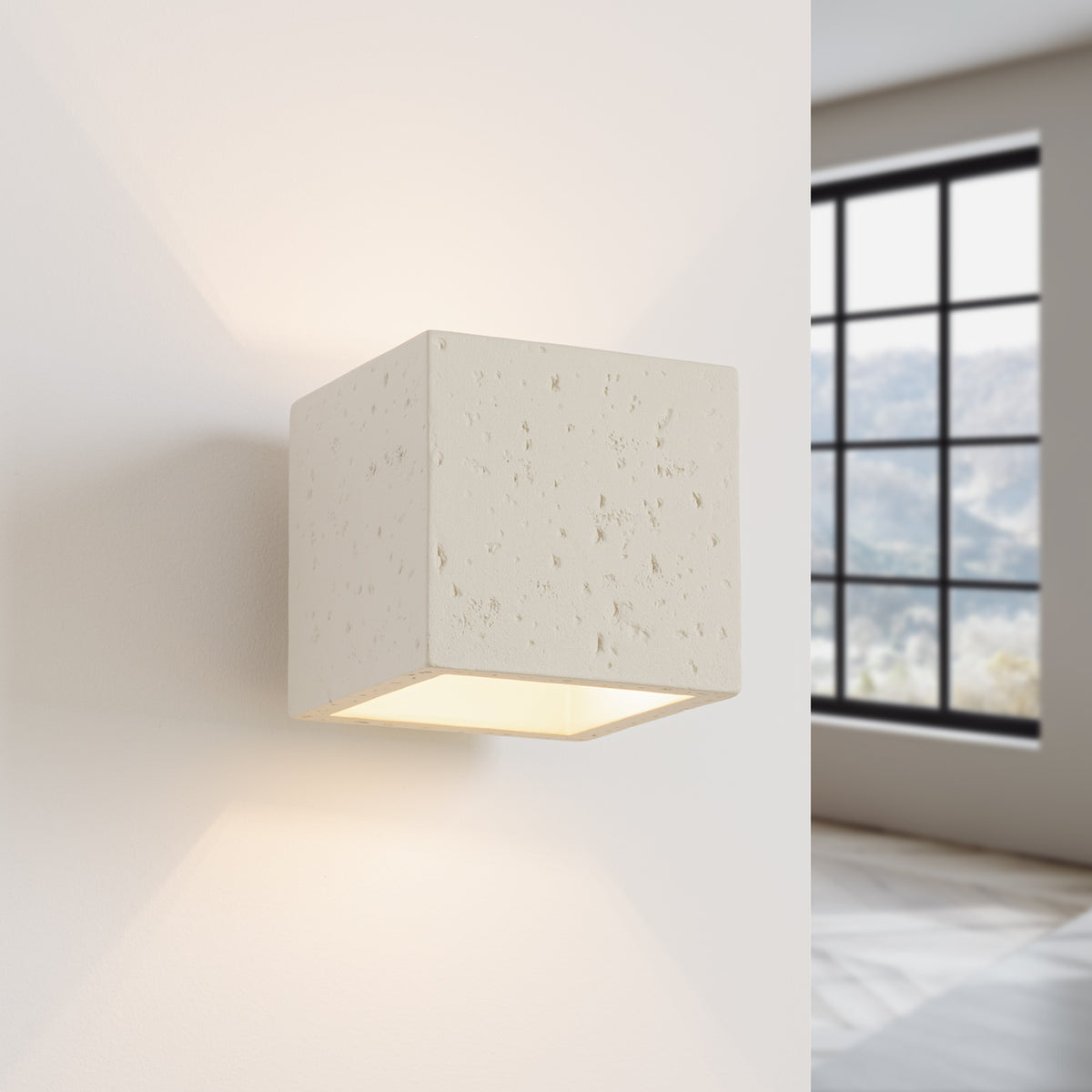 Wandleuchte QUAD beton beige