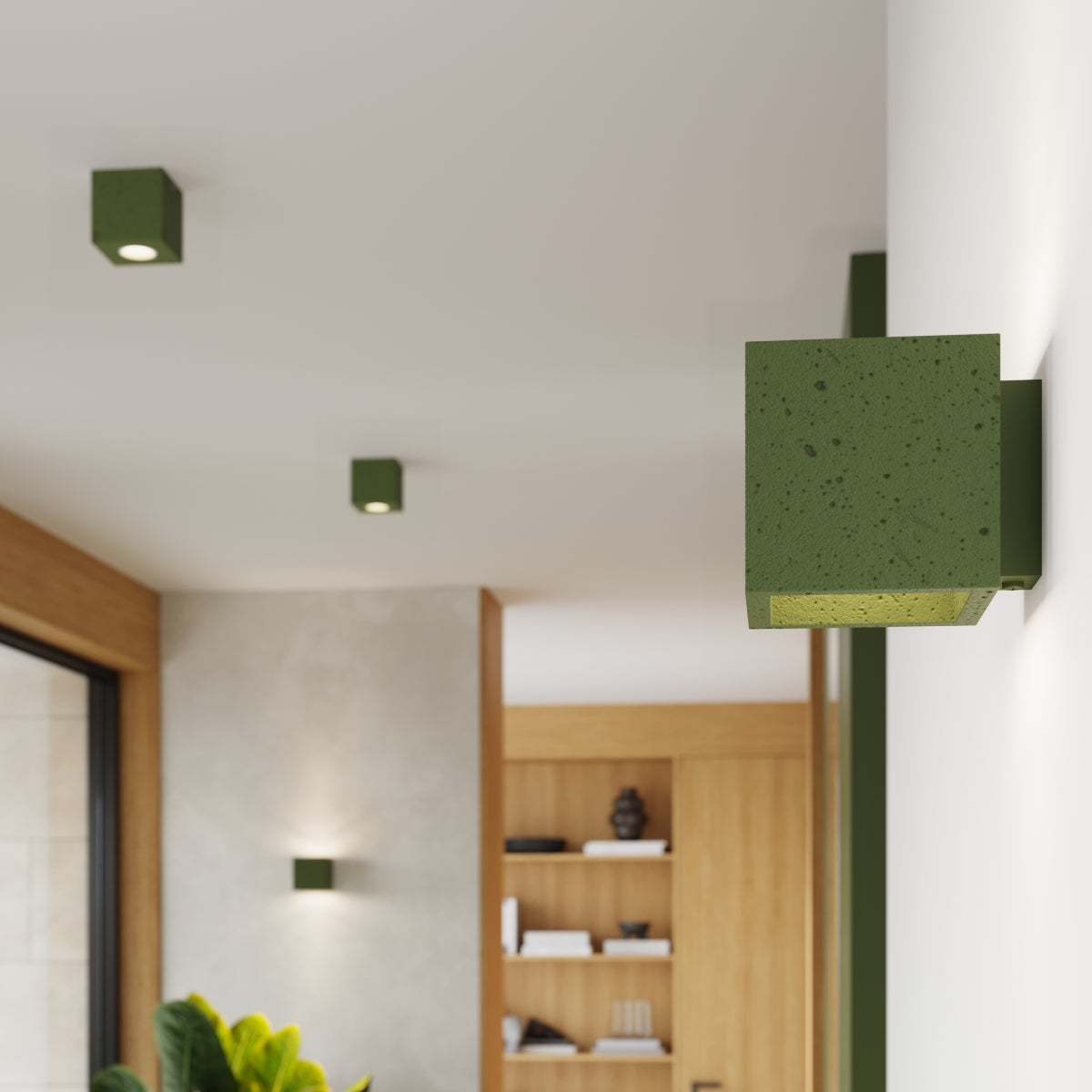 Plafond QUAD beton olivgrün