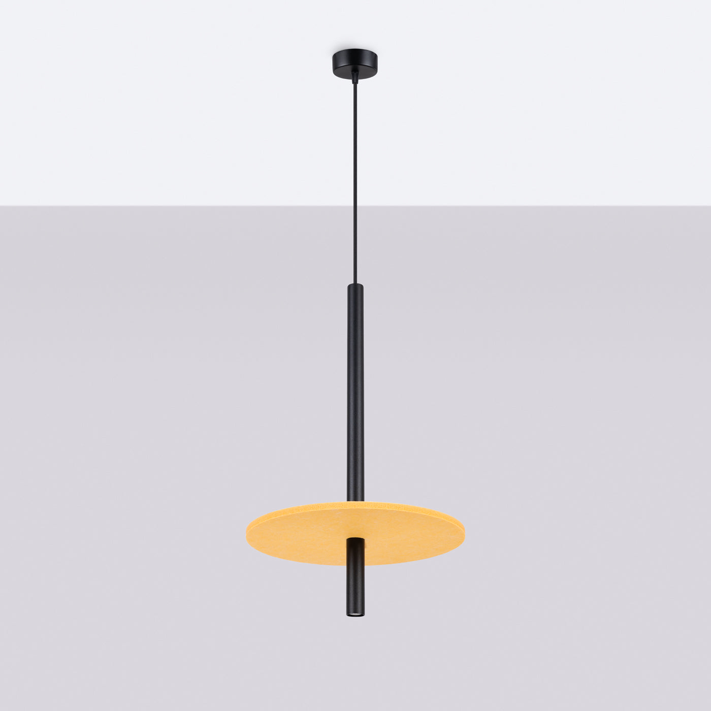Pendelleuchte FELTRO 1 schwarz/gelb