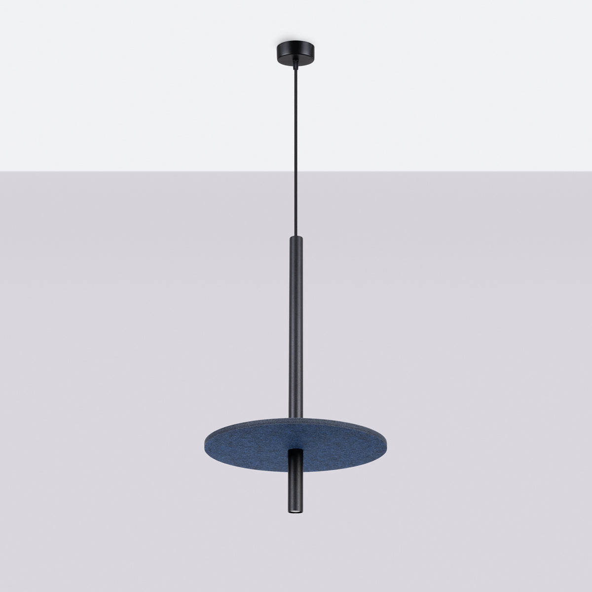 Pendelleuchte FELTRO 1 schwarz/marineblau
