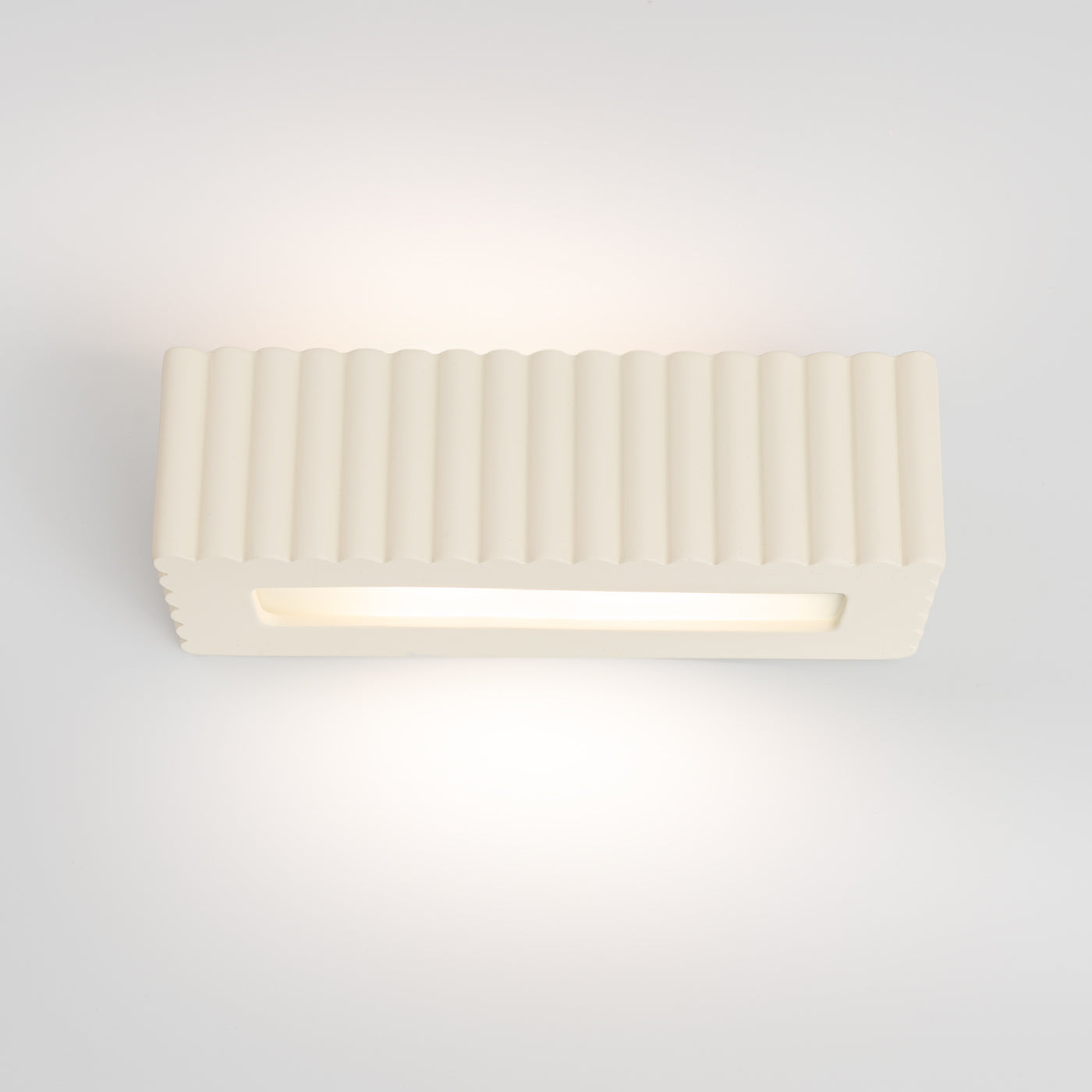 Wandleuchte Keramik RIGATA beige