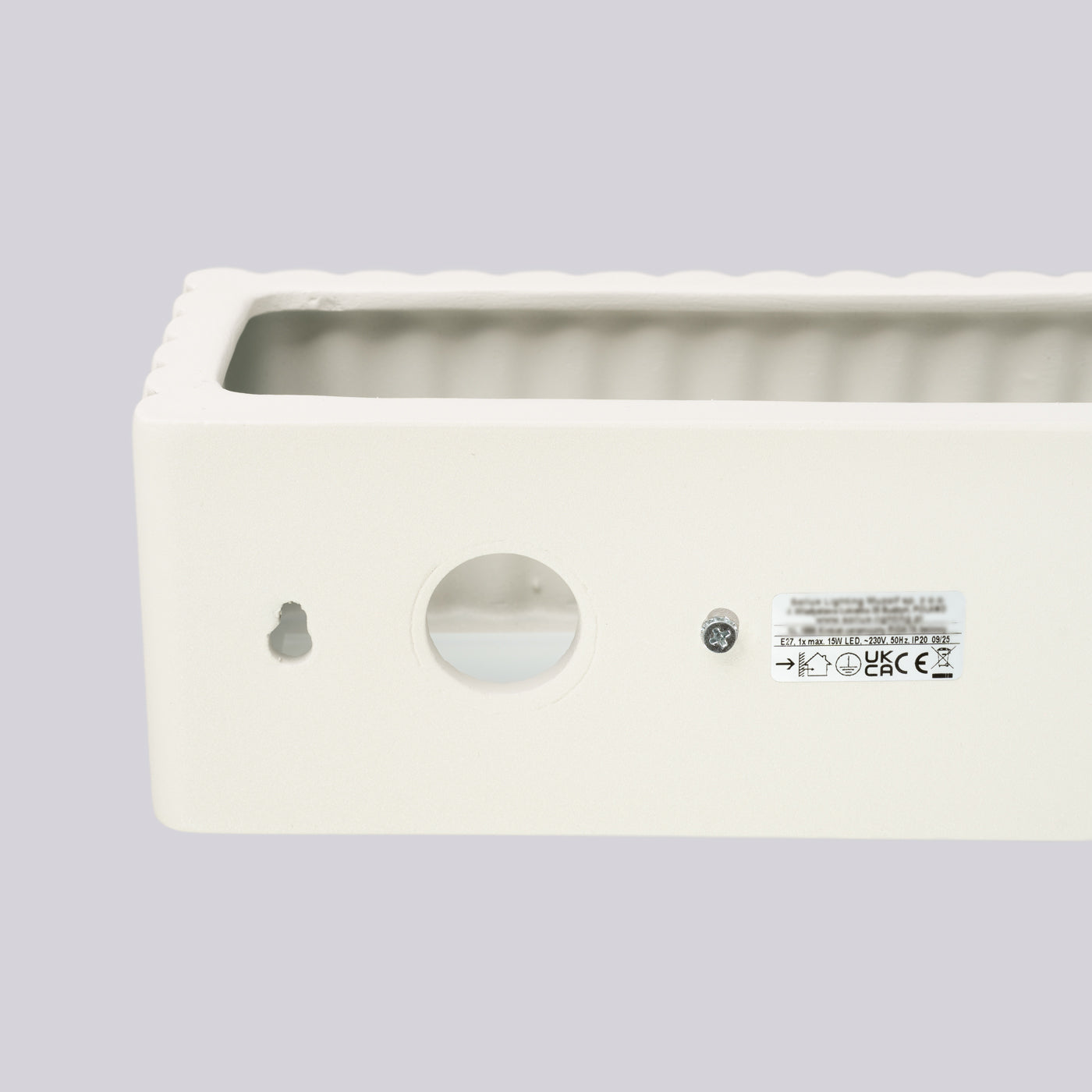 Wandleuchte Keramik RIGATA beige