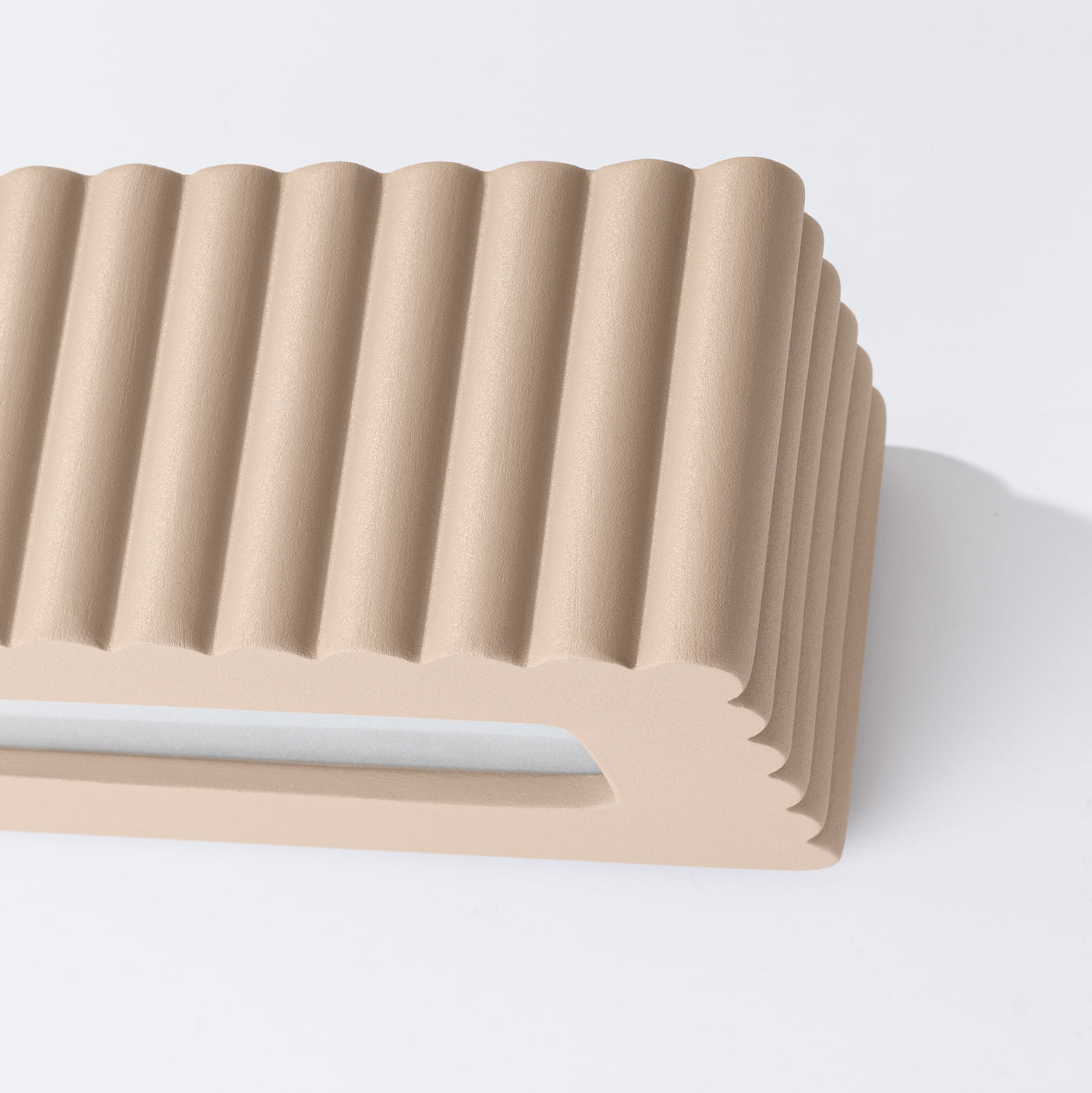 Wandleuchte Keramik RIGATA taupe