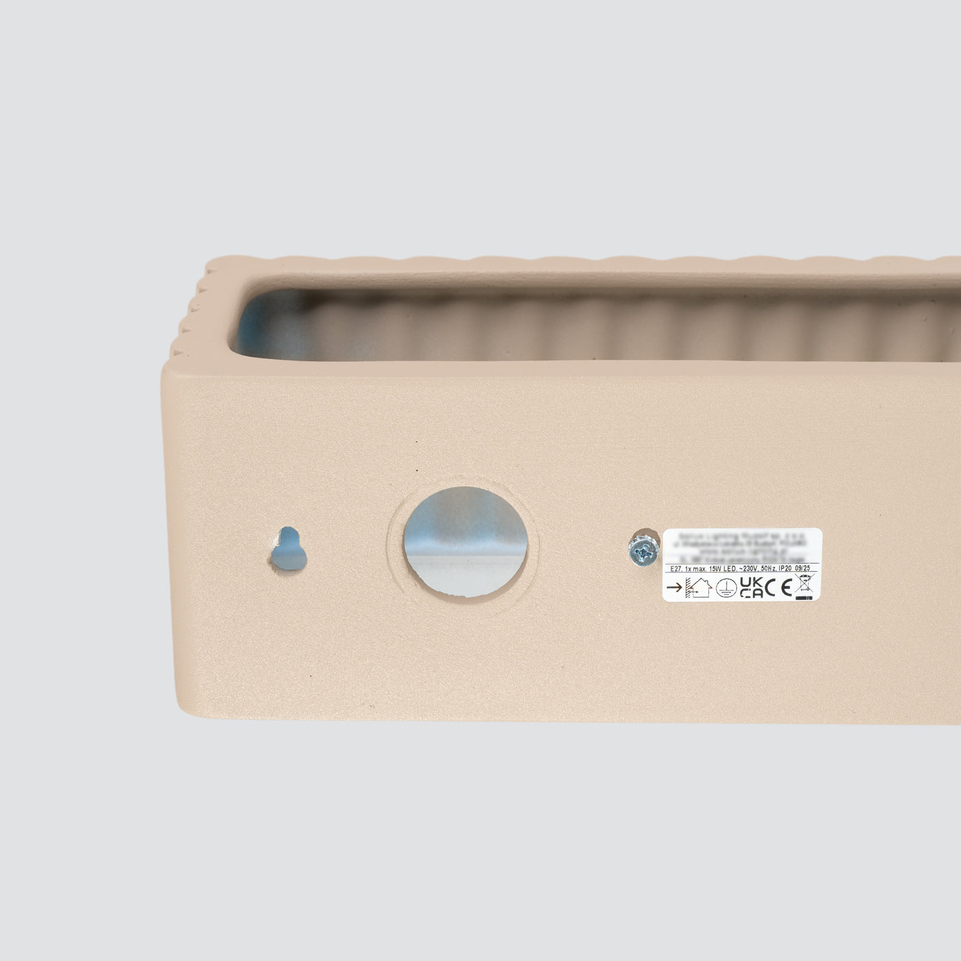 Wandleuchte Keramik RIGATA taupe