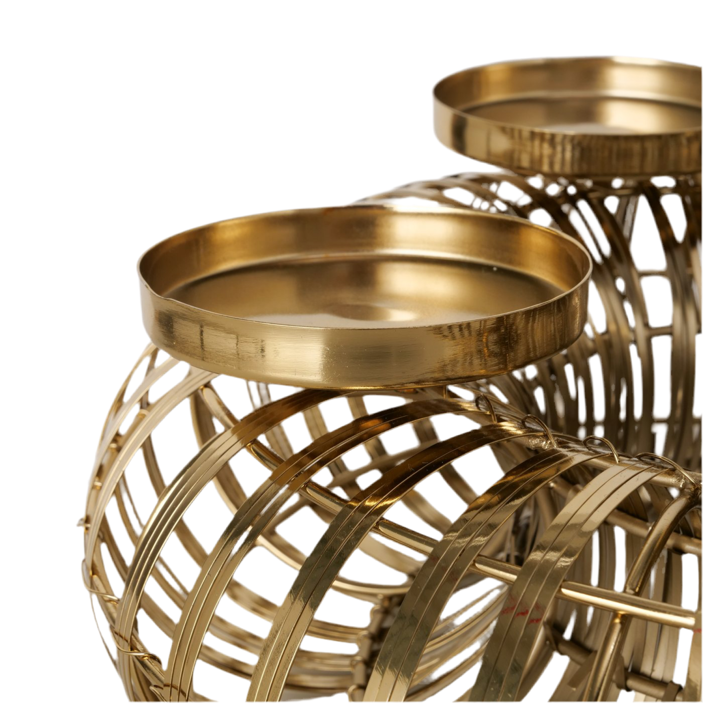 Glori Adventsglanz Kerzenleuchter Gold 4-flammig 32cm Metall Handgefertigt