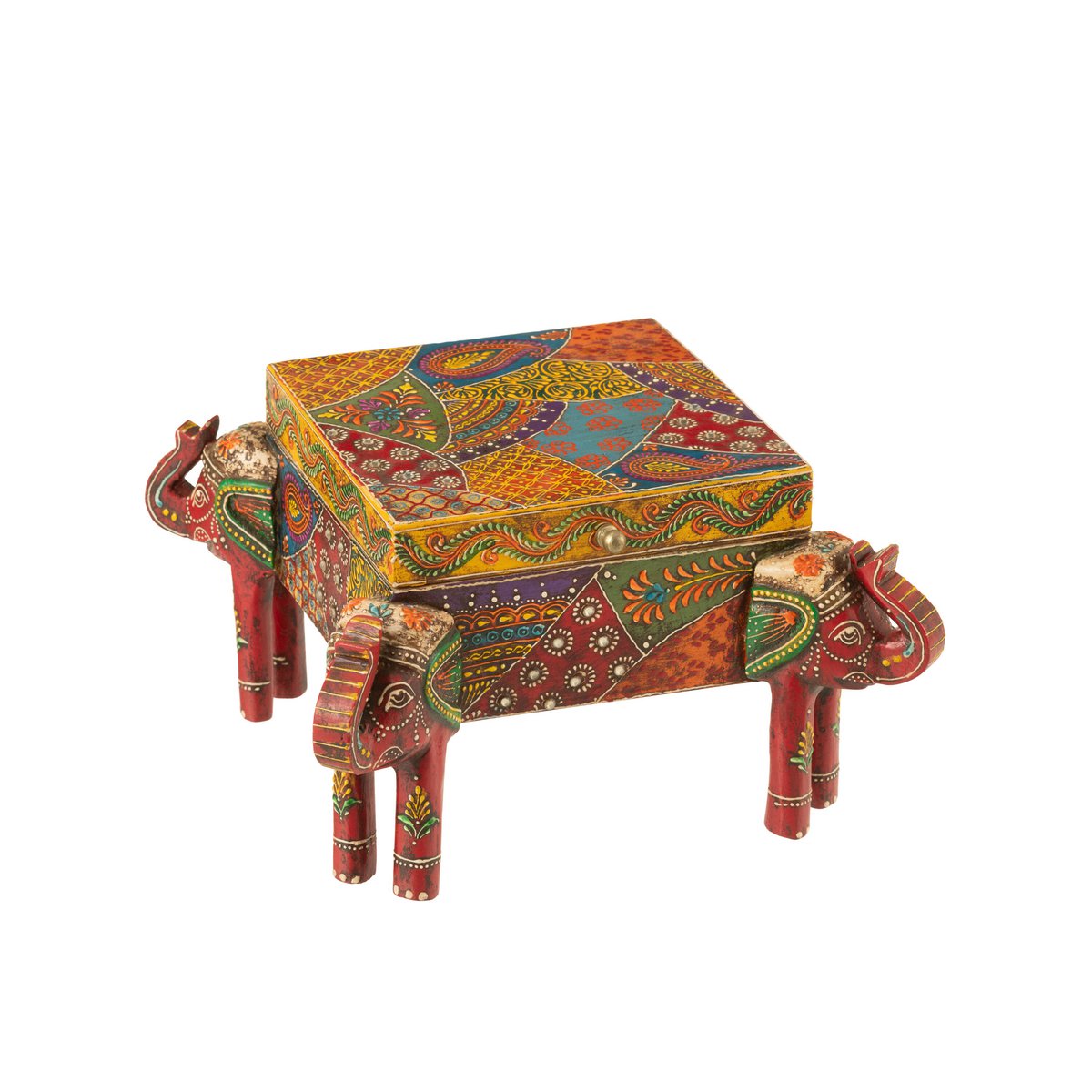 J-Line Box Elephant Voet Delhi Mango Wood Mix