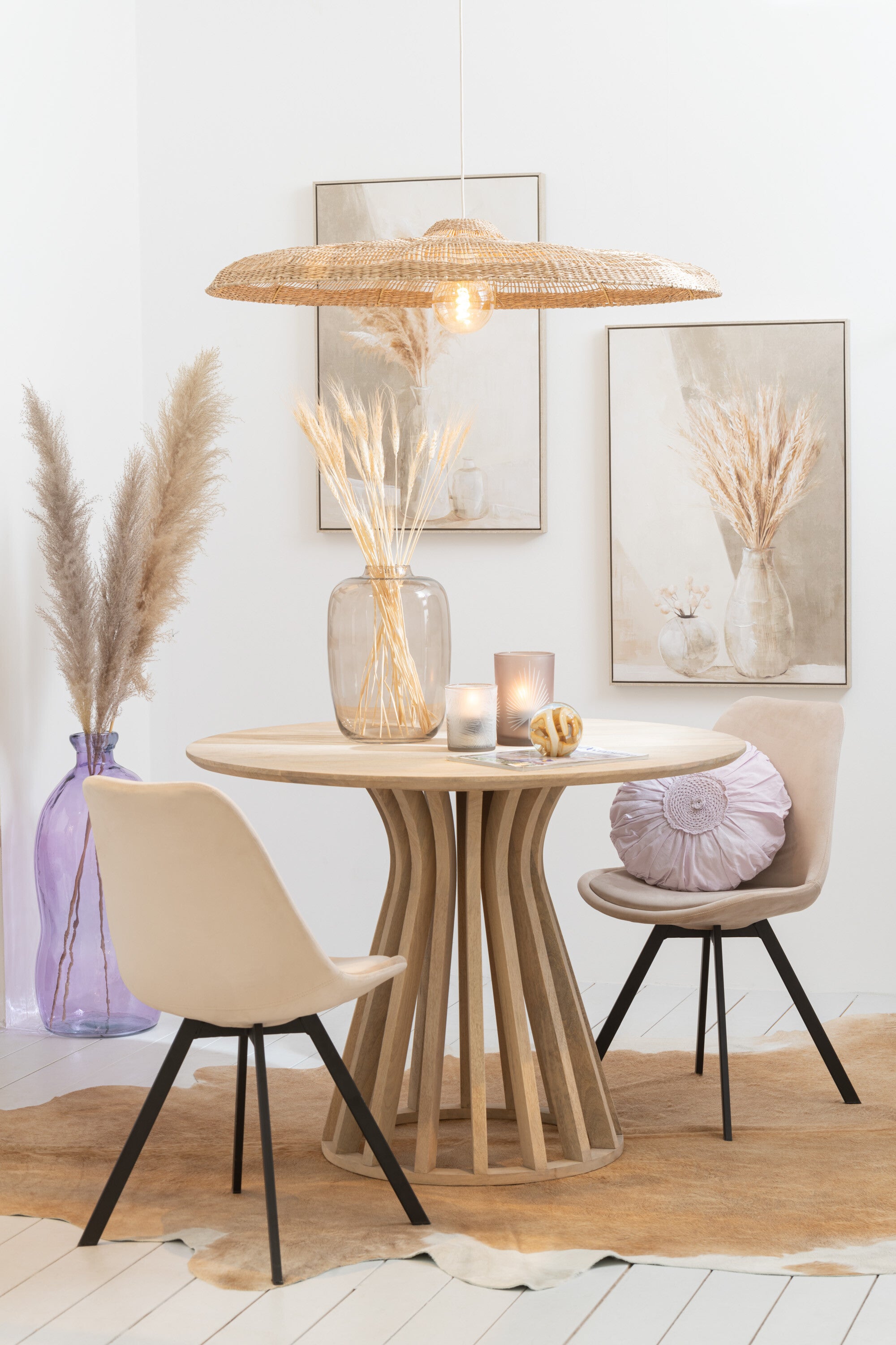 2er Set Stuhl Helene aus Textil mit Metallfüßen in Braun, Dunkelbraun oder Beige