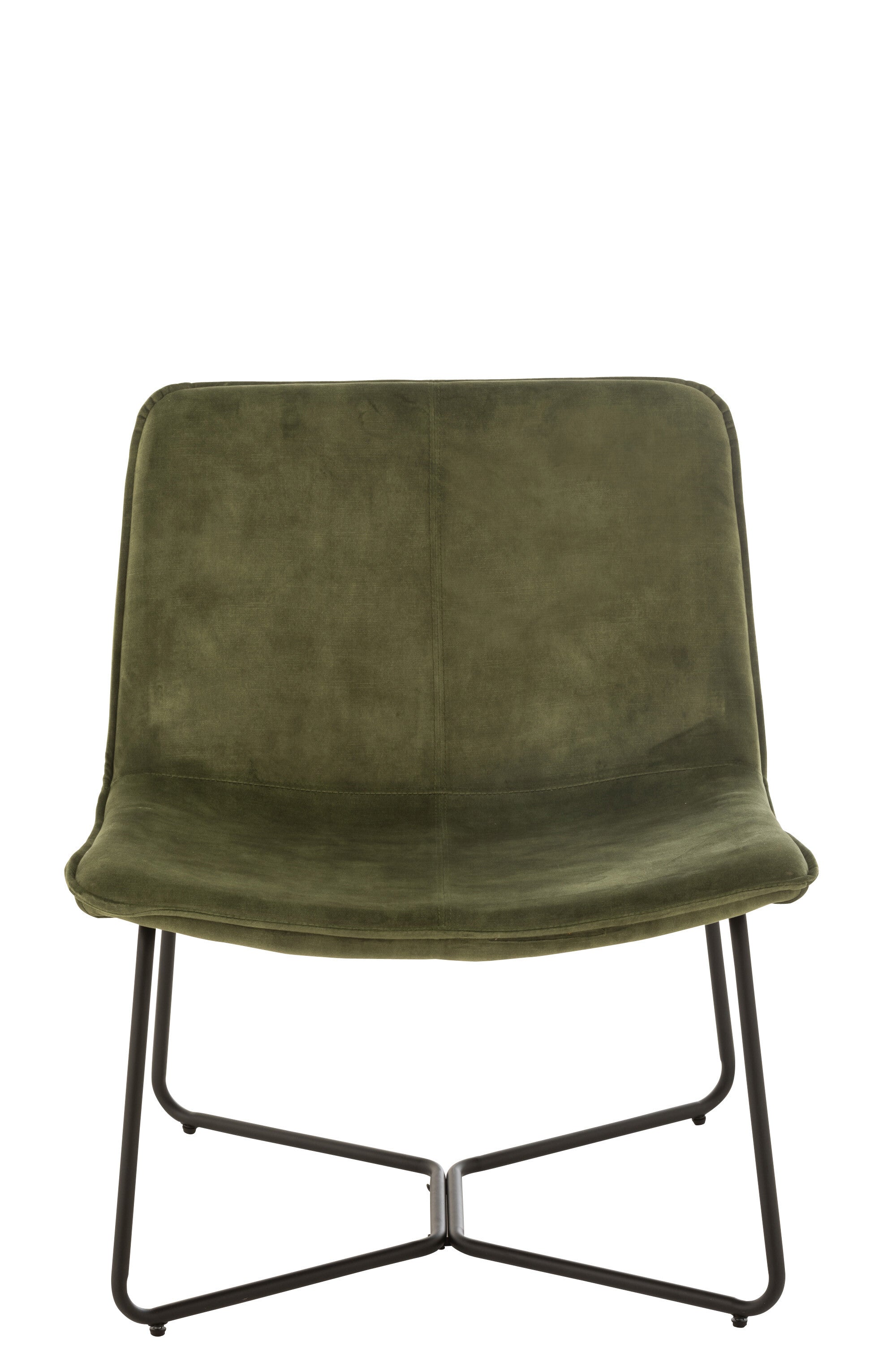 2er-Set Isabel Exquisite Lounge Stühle in Edelgrün mit Metallgestell und Textilbezug