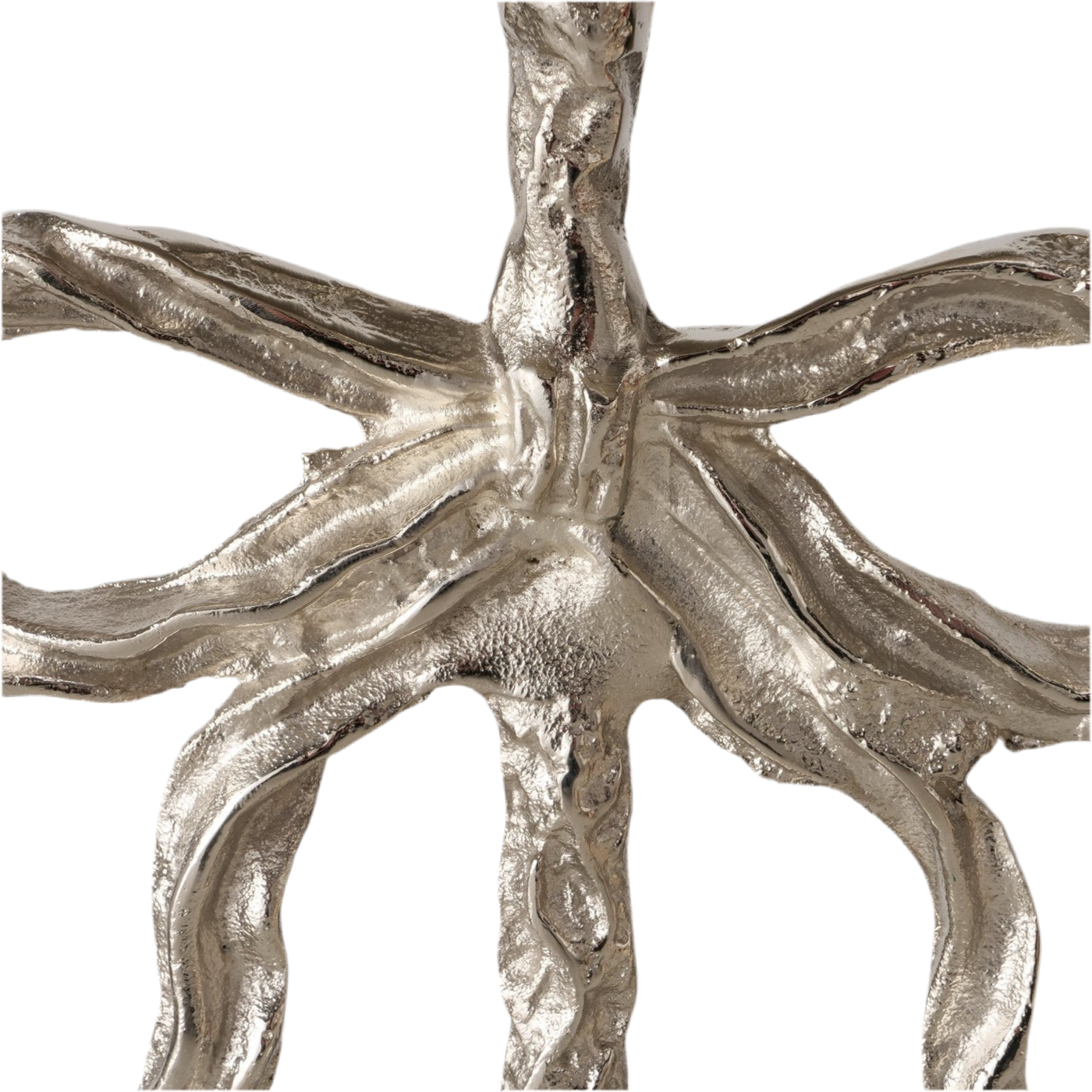 Bow Elegance Kerzenleuchter Schleifenform Silber 26cm Aluminium Handgefertigt