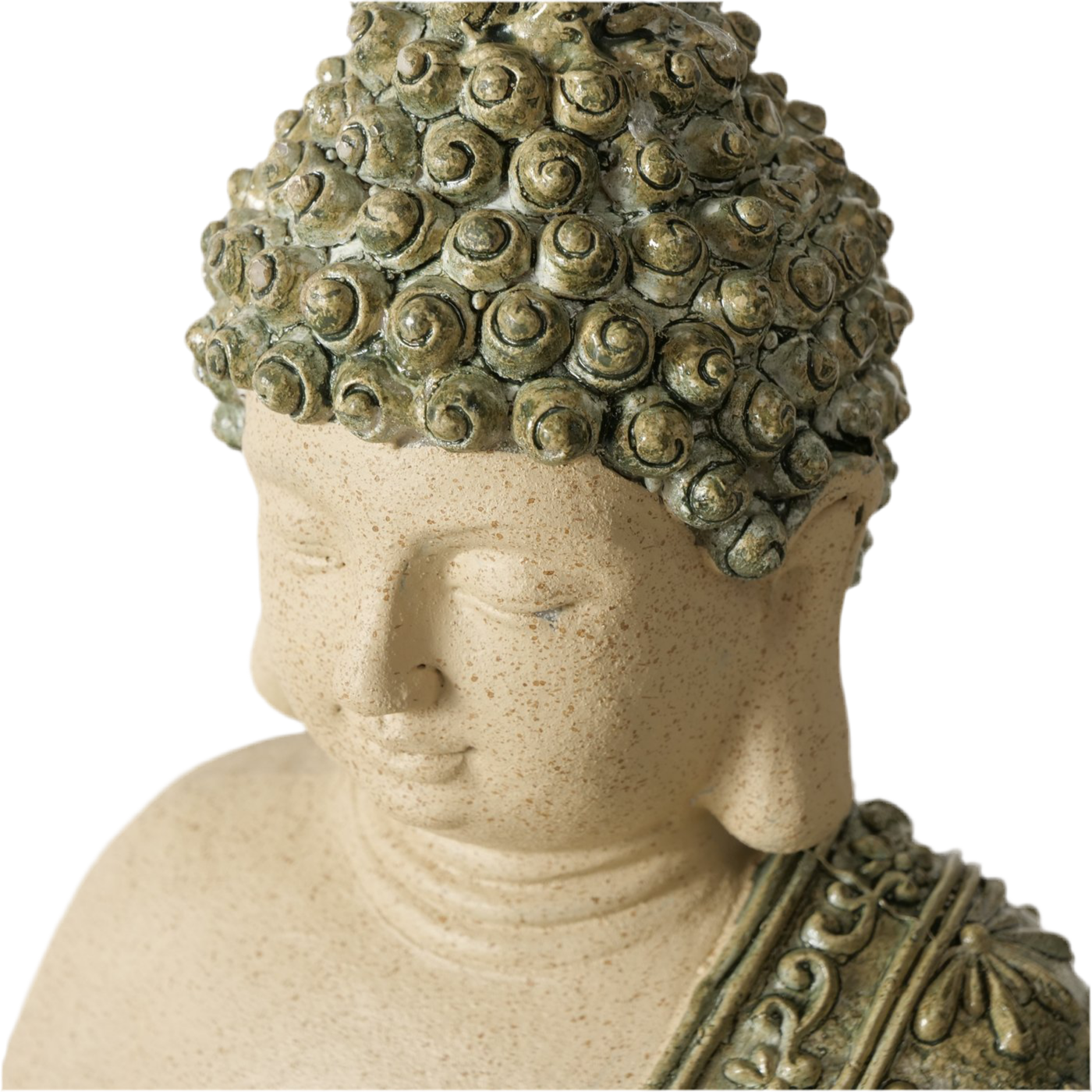 Meditationsbuddha Siddhartha Handbemalte Dekofigur 24 cm