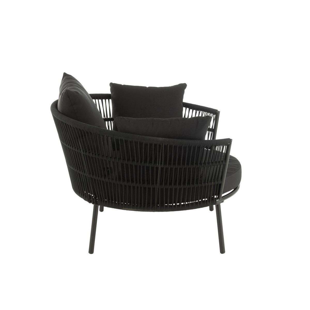 Lounge Sessel Joa Rattanlook schwarz für Garten oder Terrasse