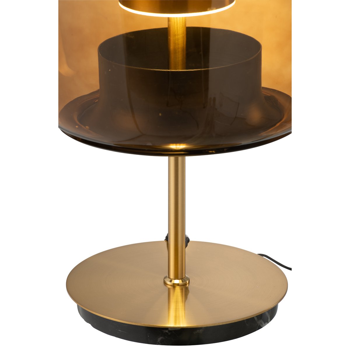 J-Line lamp – glass – brown – LED lights