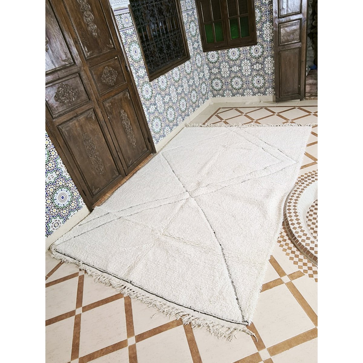 Authentischer Berberteppich aus Taza-Wolle 200 x 300 cm